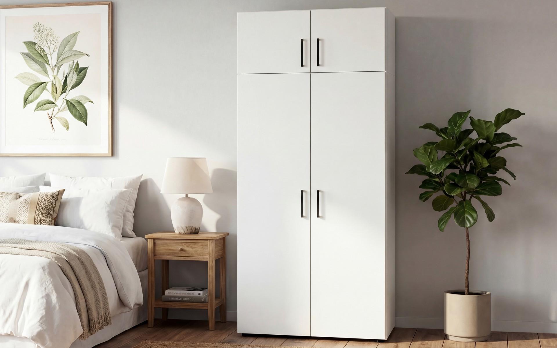 Corp suprapozabil pentru dulap cu doua usi Bruno si Masimo, alb  2