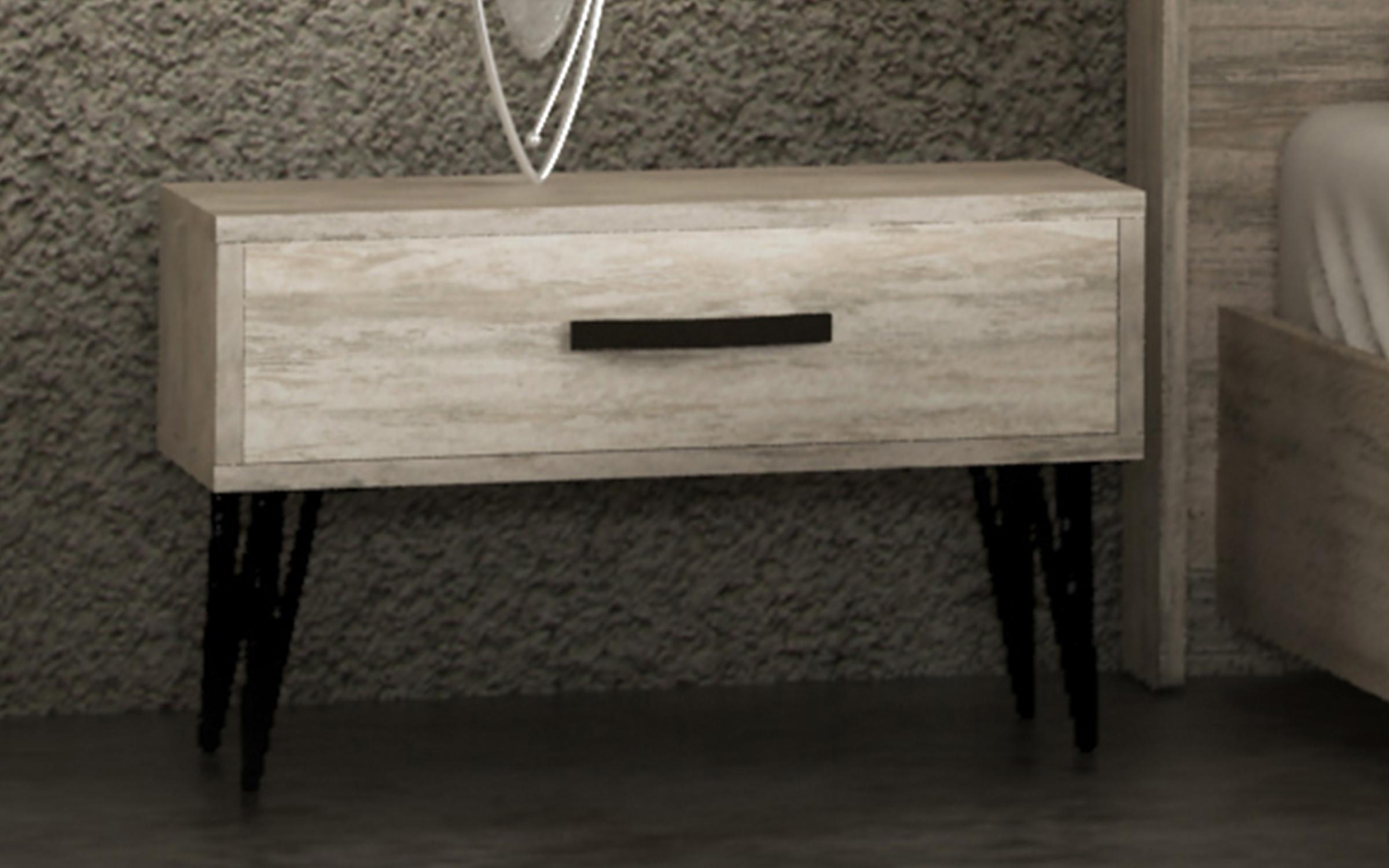 Noptiera Kartes, Artwood+ lacobel negru  1