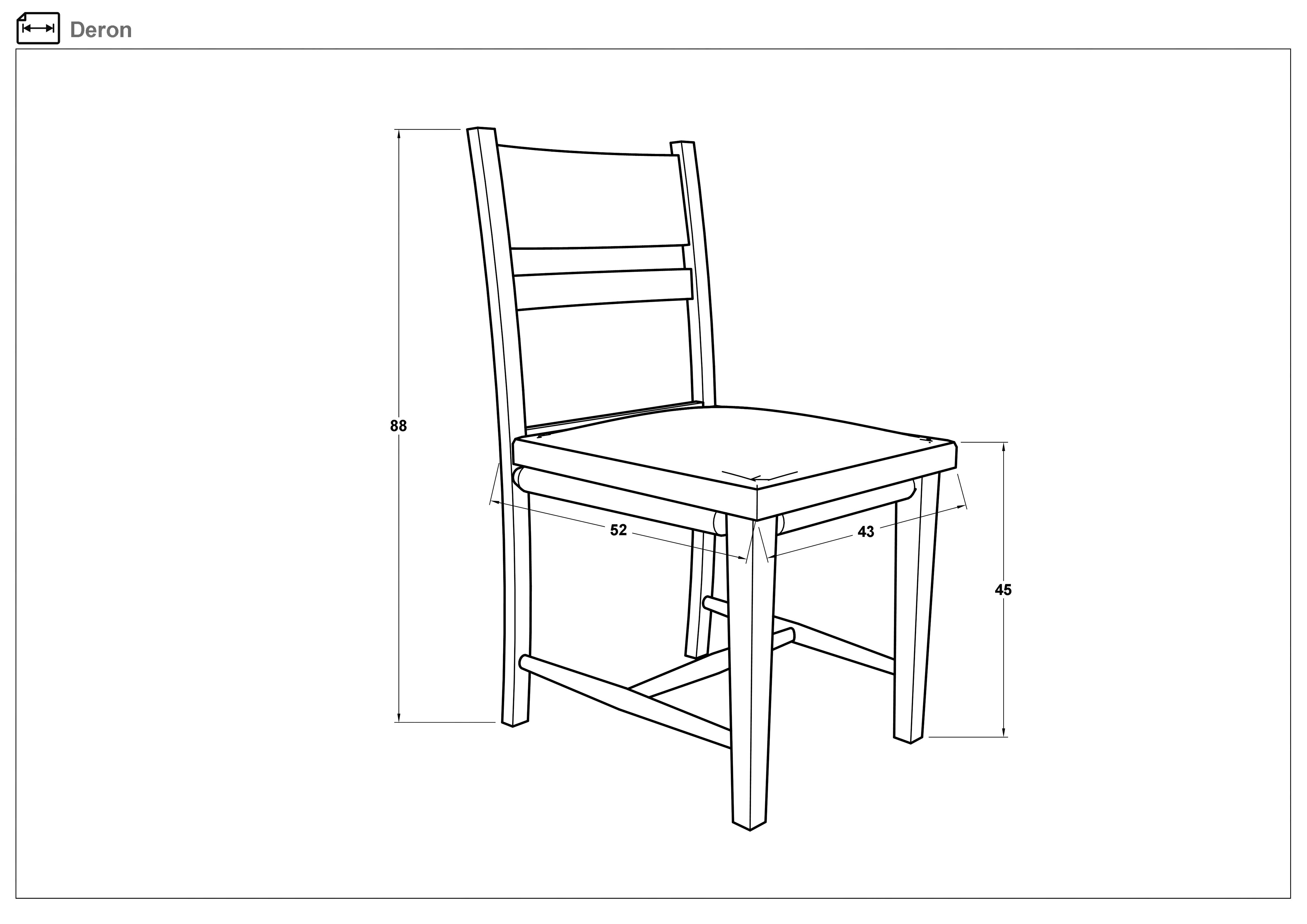 Scaun de masa Deron, fag natural cu sezut gri  2
