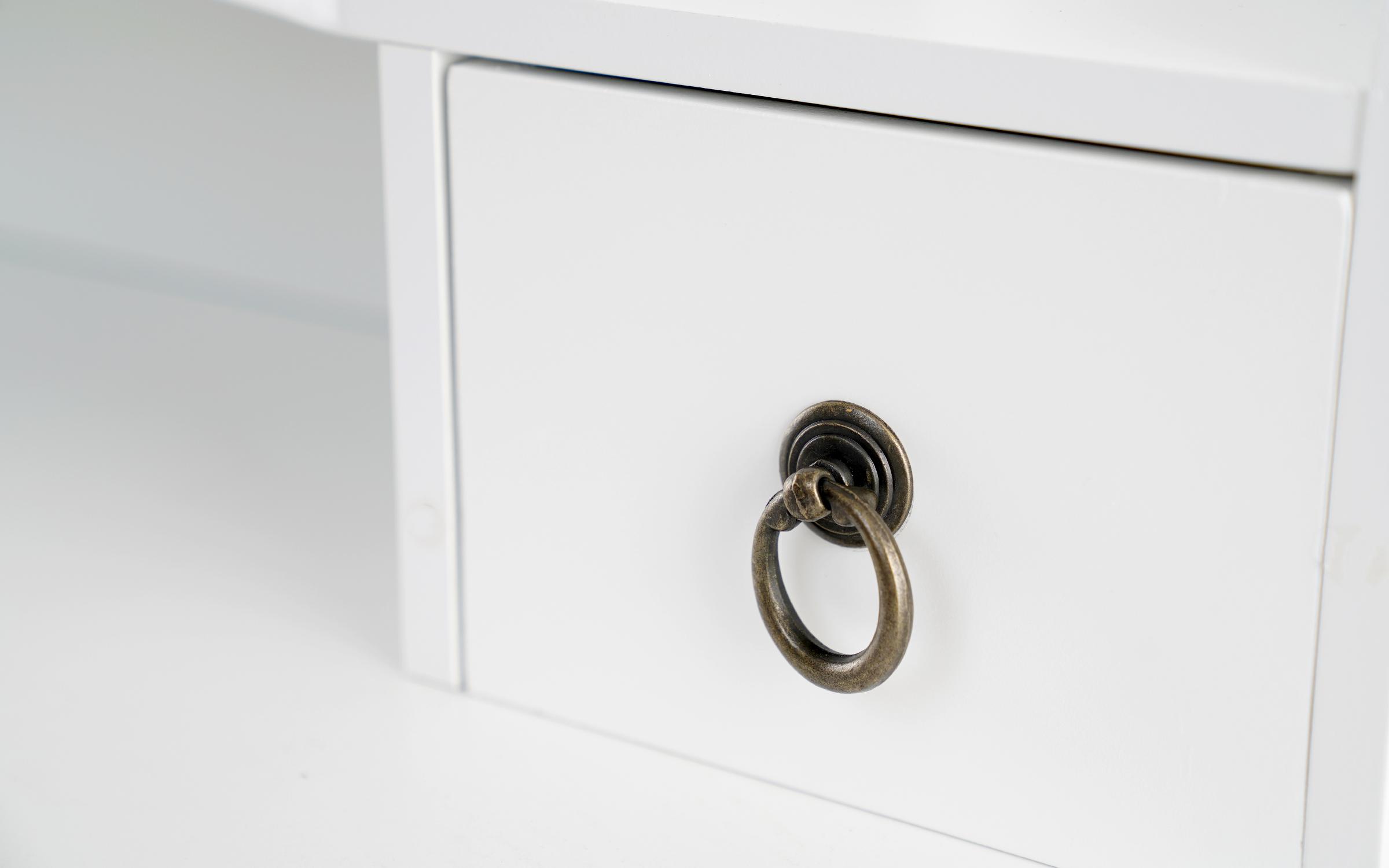 Masuta de toaleta + taburet Dika, alb  4