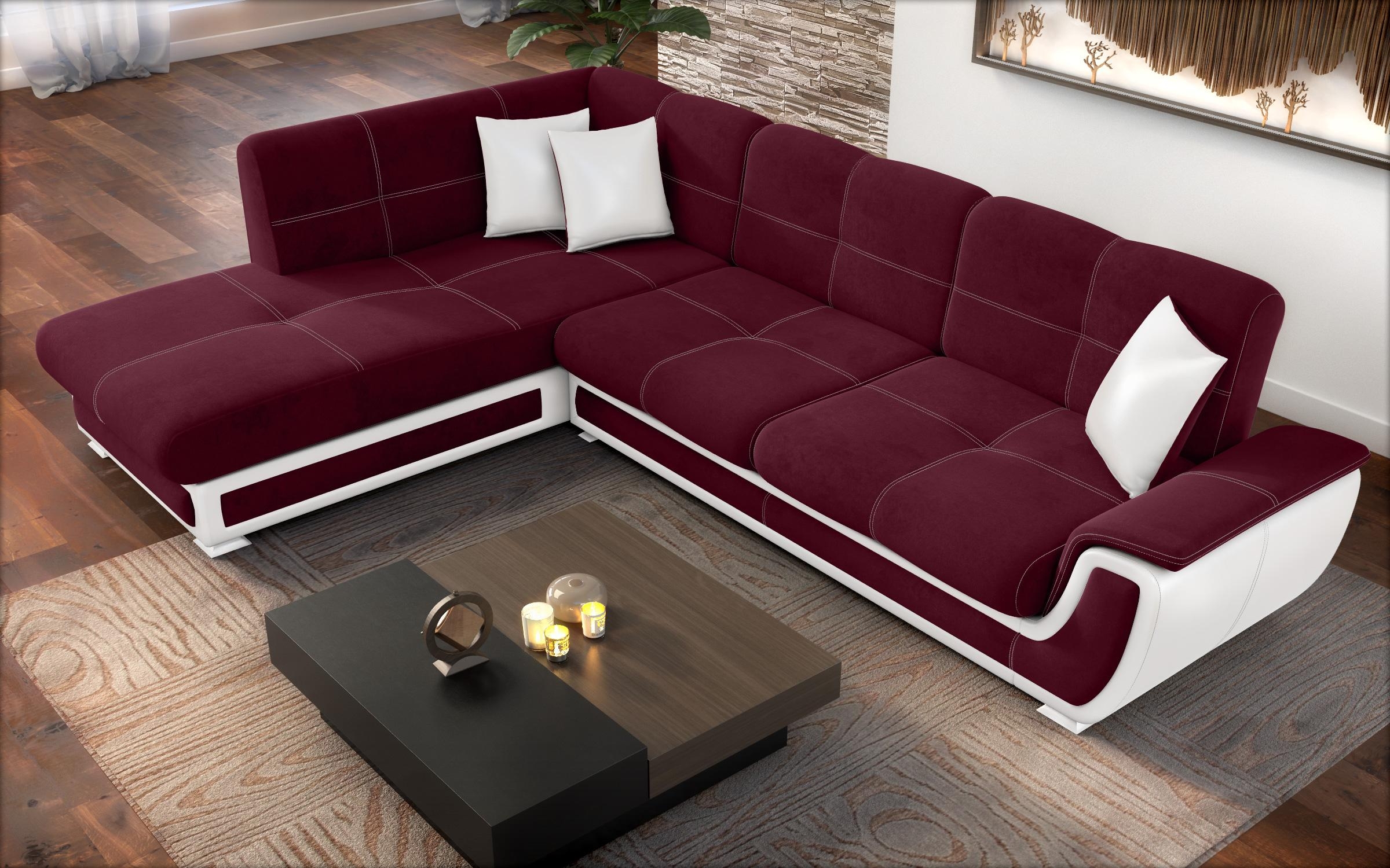 Coltar Princess II + mecanism click-clack, bordo + piele alba  8