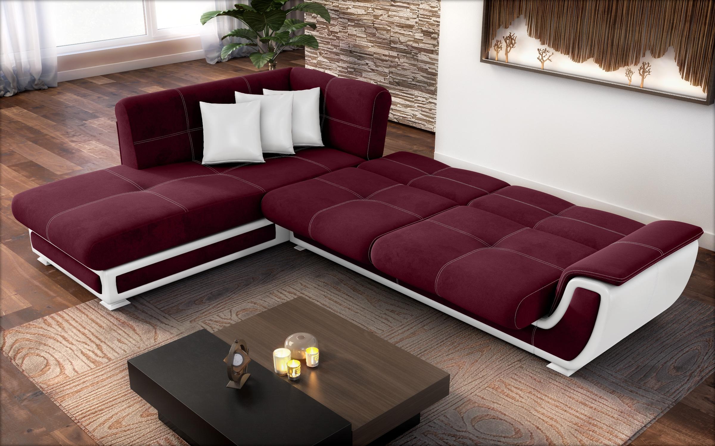 Coltar Princess II + mecanism click-clack, bordo + piele alba  9