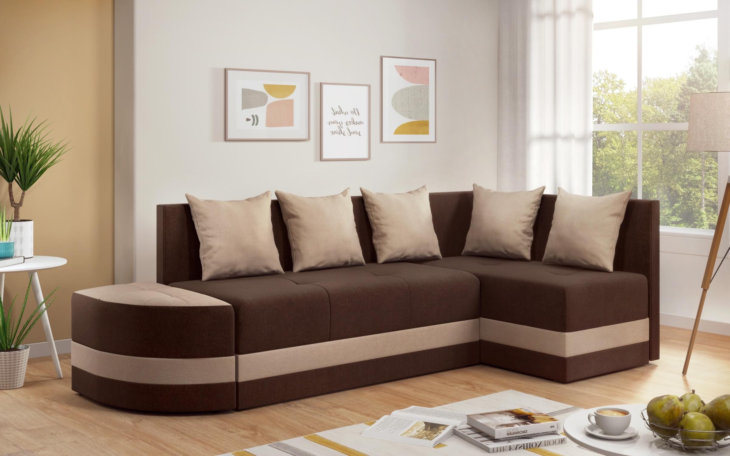 Coltar extensibil Vilian S, maro + bej  2