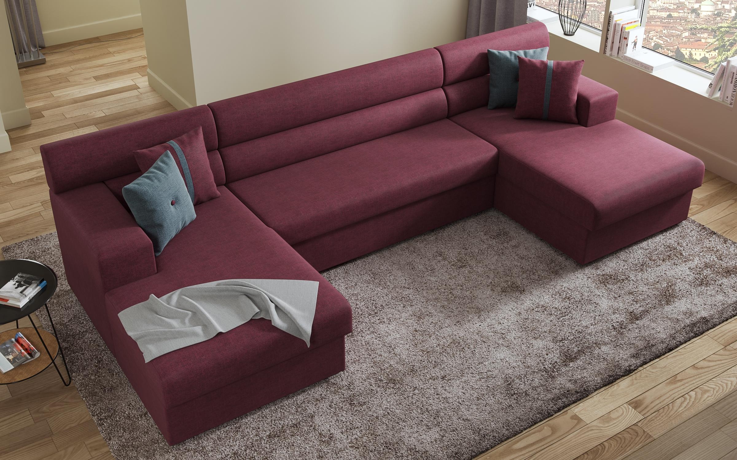 Coltar in forma de U Dolce, rosu + gri  4