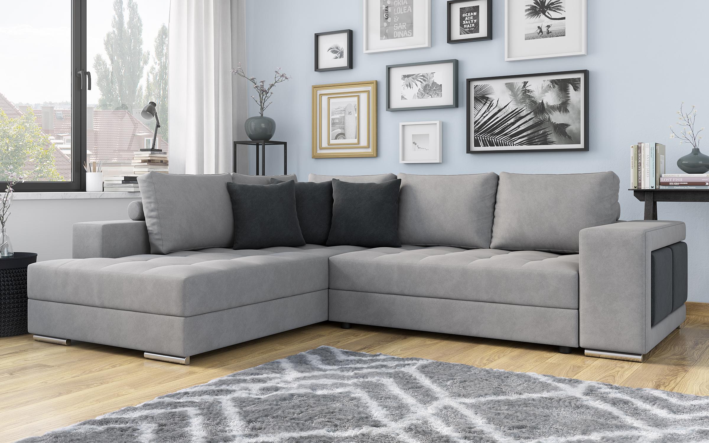 Coltar extensibil Terano, gri deschis + gri inchis  4