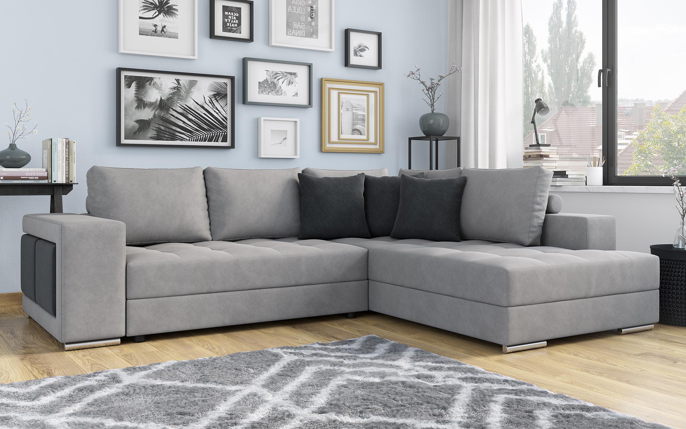 Coltar extensibil Terano, gri deschis + gri inchis  4