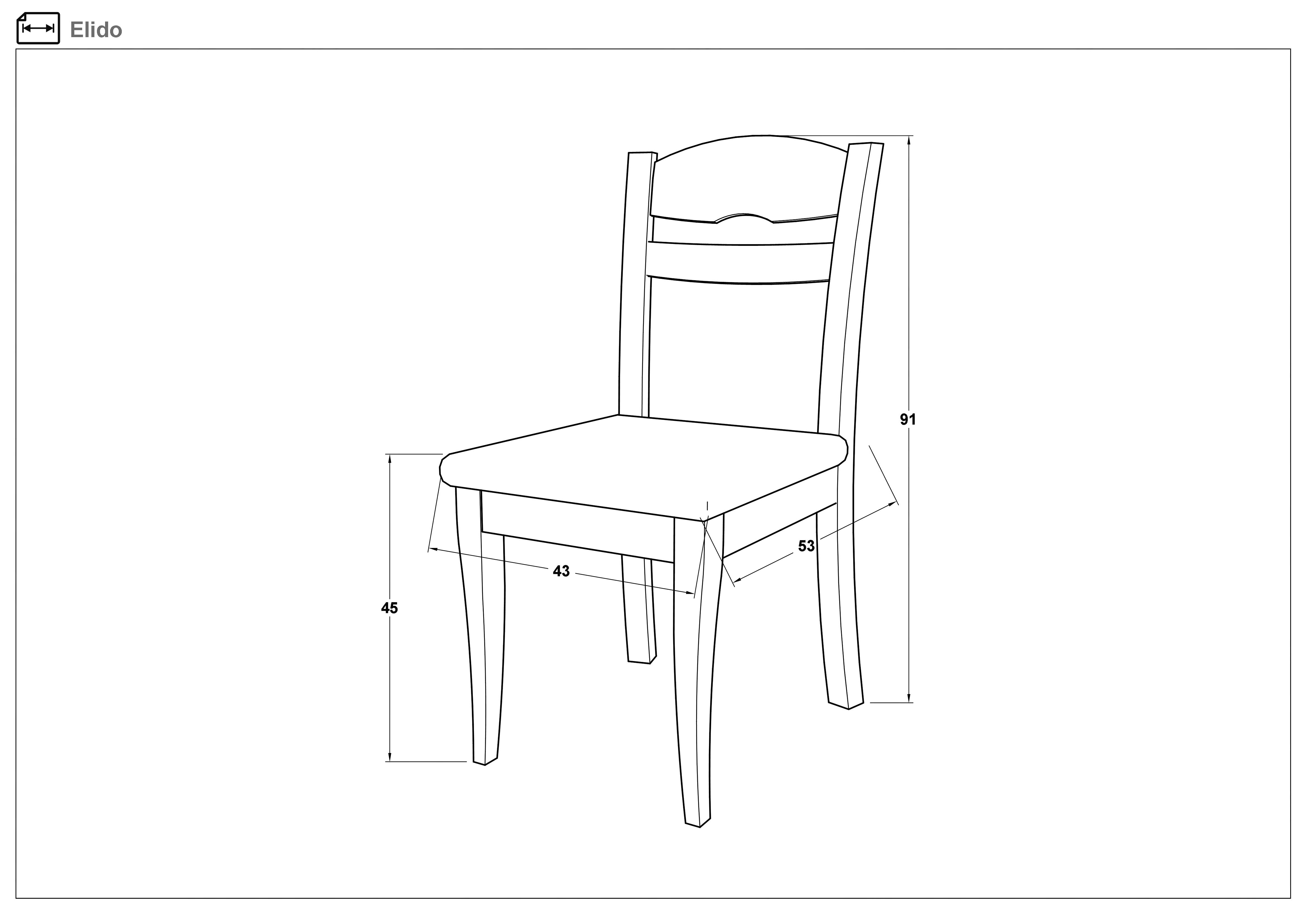 Scaun de masa Elido, fag cu sezut gri  2