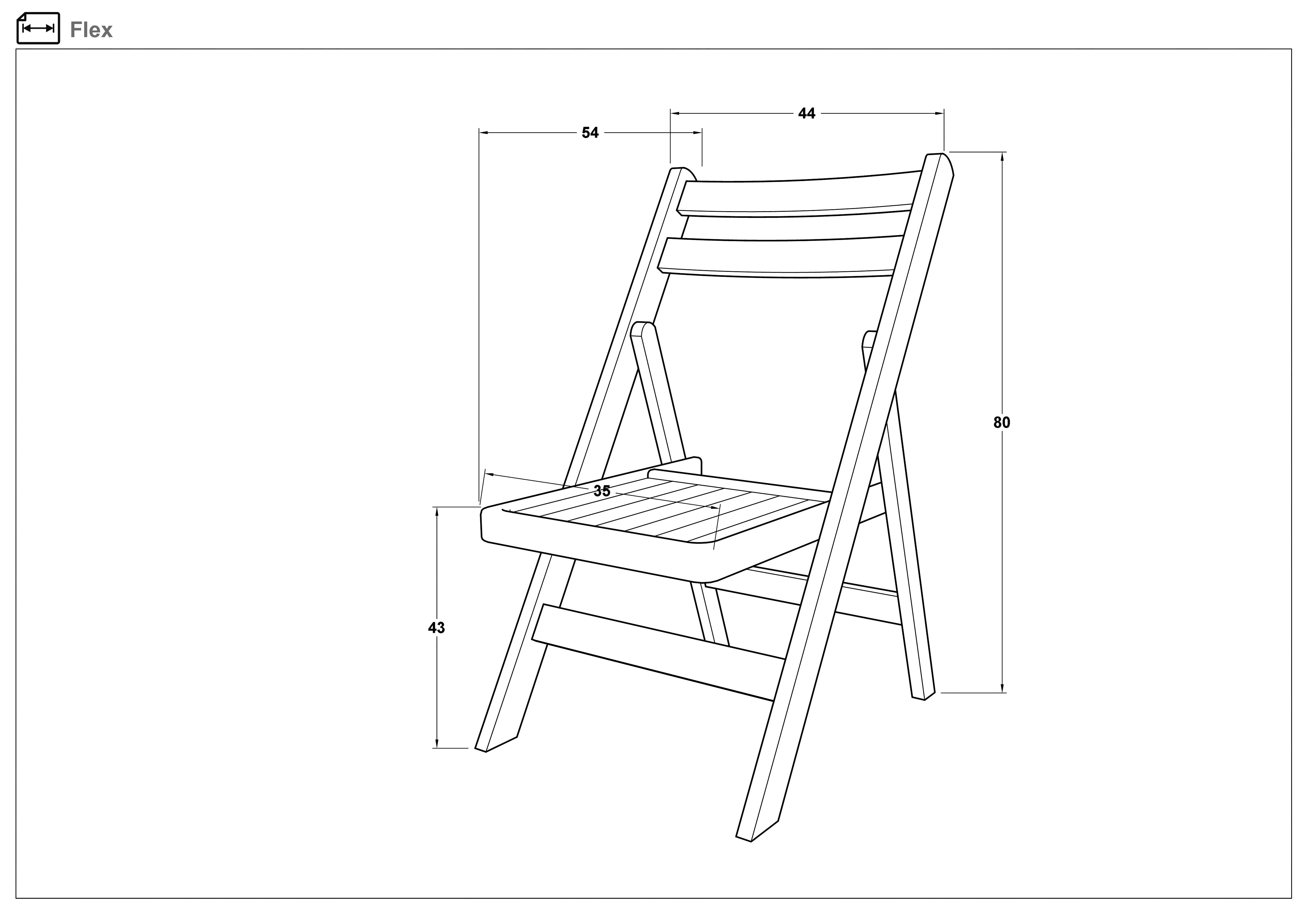 Складной стул Флекс, венге  2
