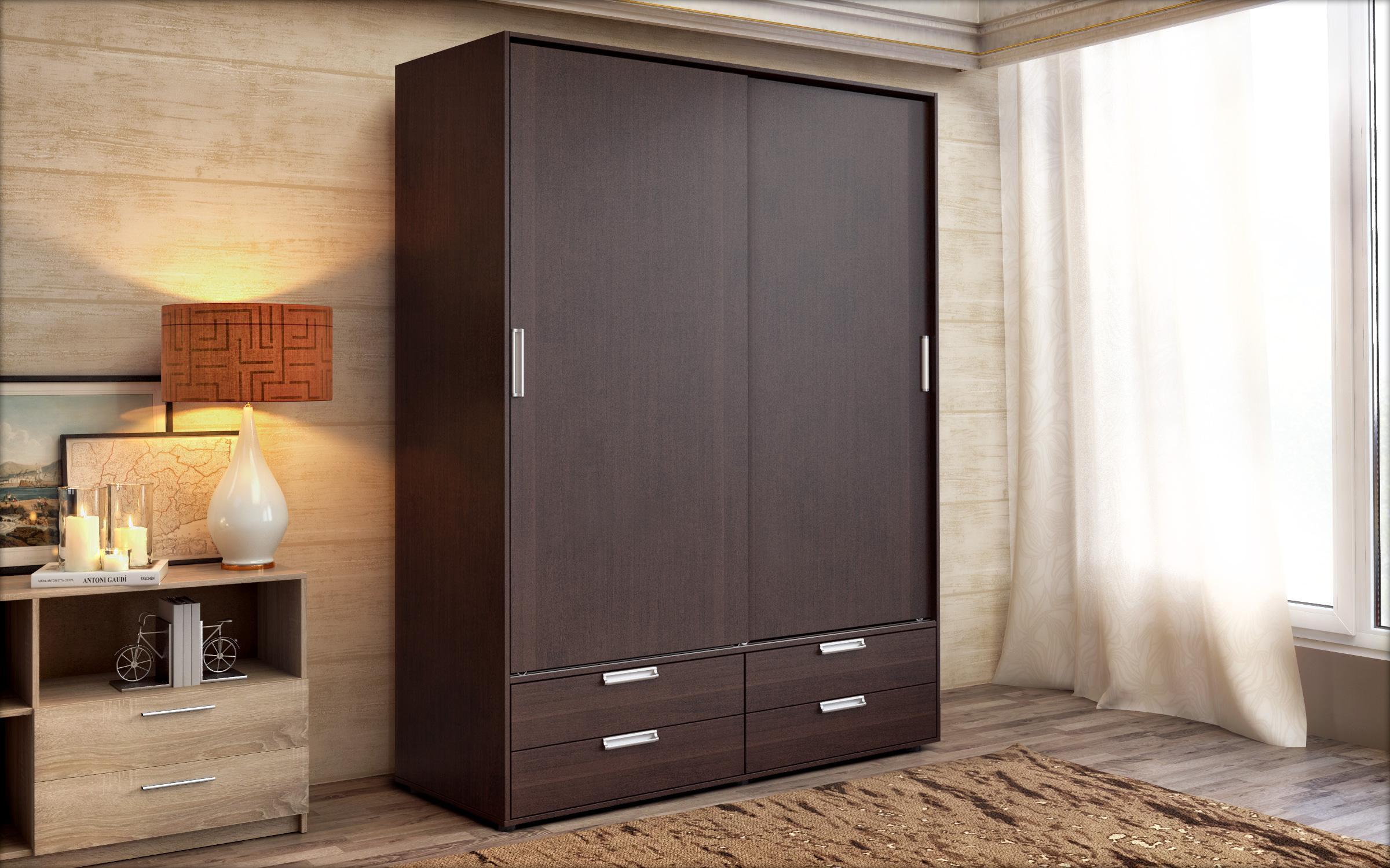 Set dormitor 160/200 Almaro, wenge + stejar sonoma  5