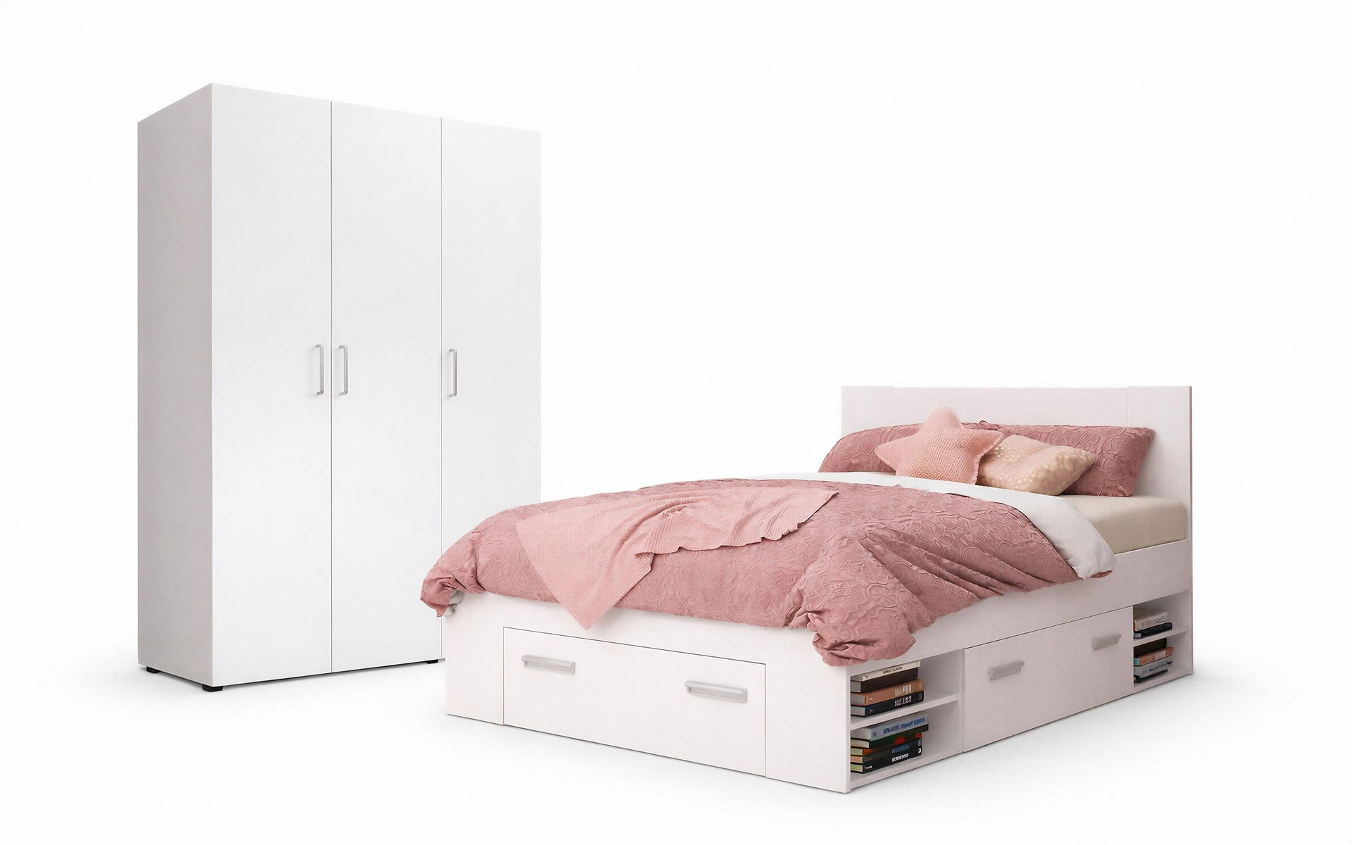 Set dormitor 120/200 Bianca, alb  2