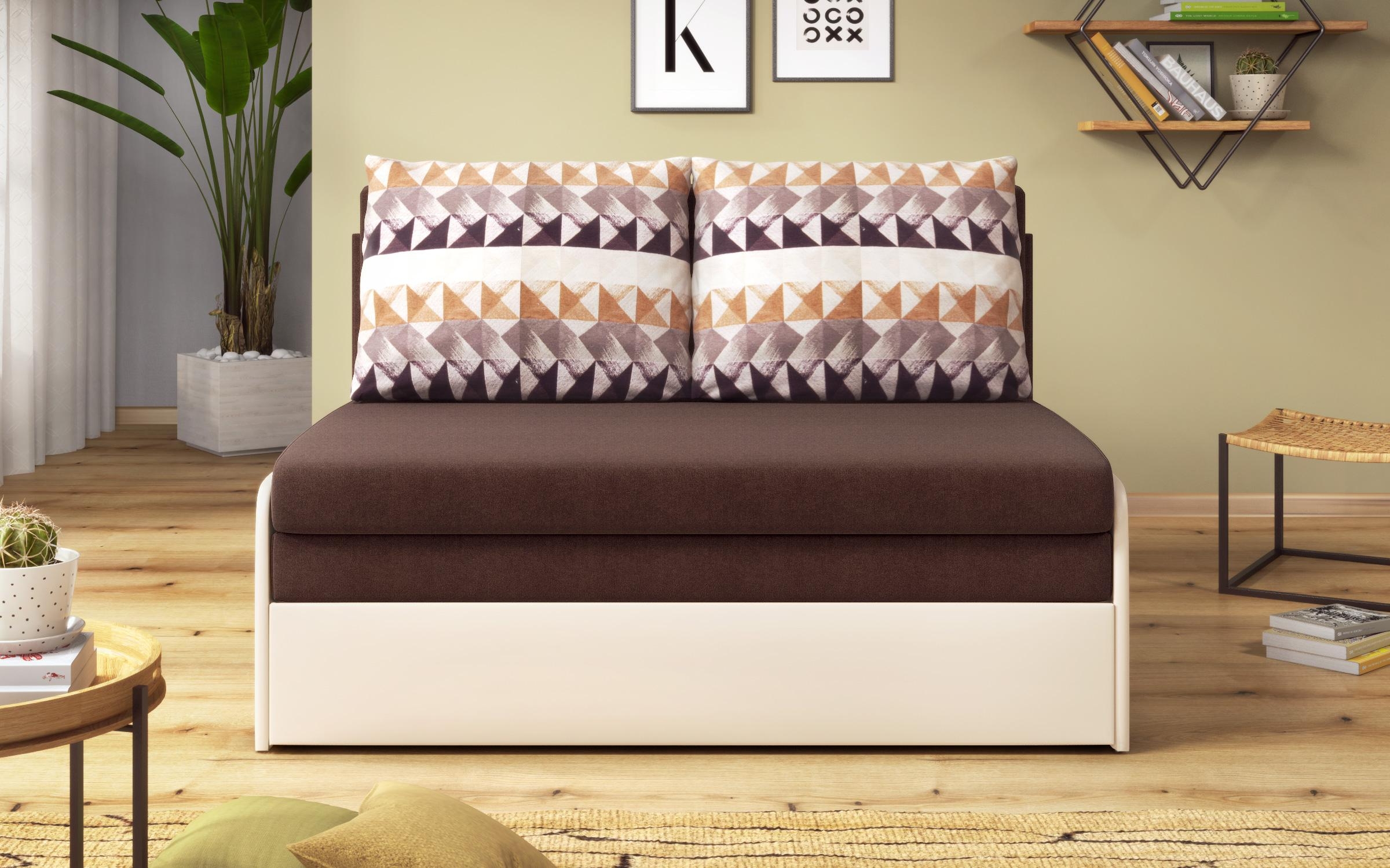Canapea extensibila Caddy, maro + bej  1