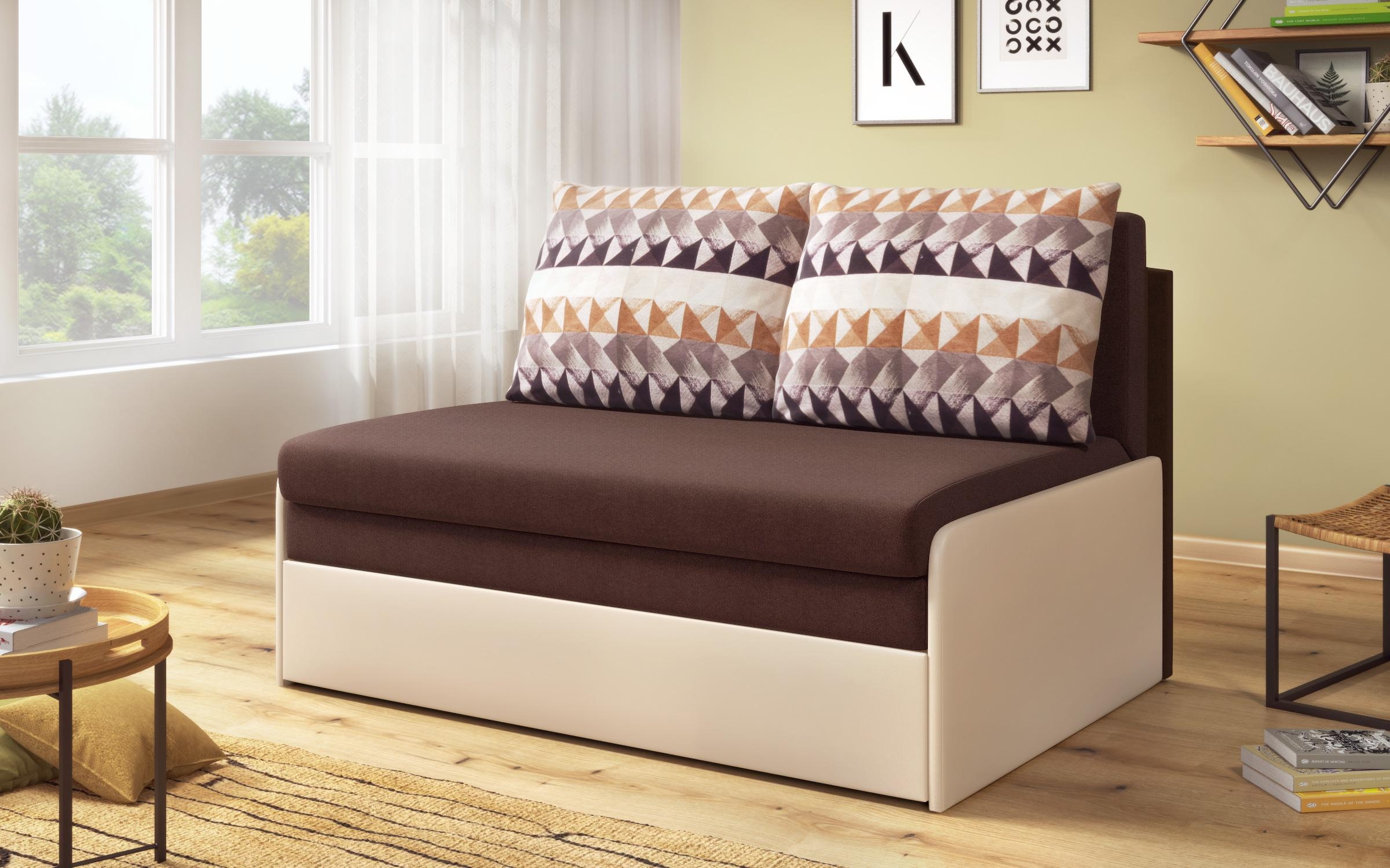 Canapea extensibila Caddy, maro + bej  2