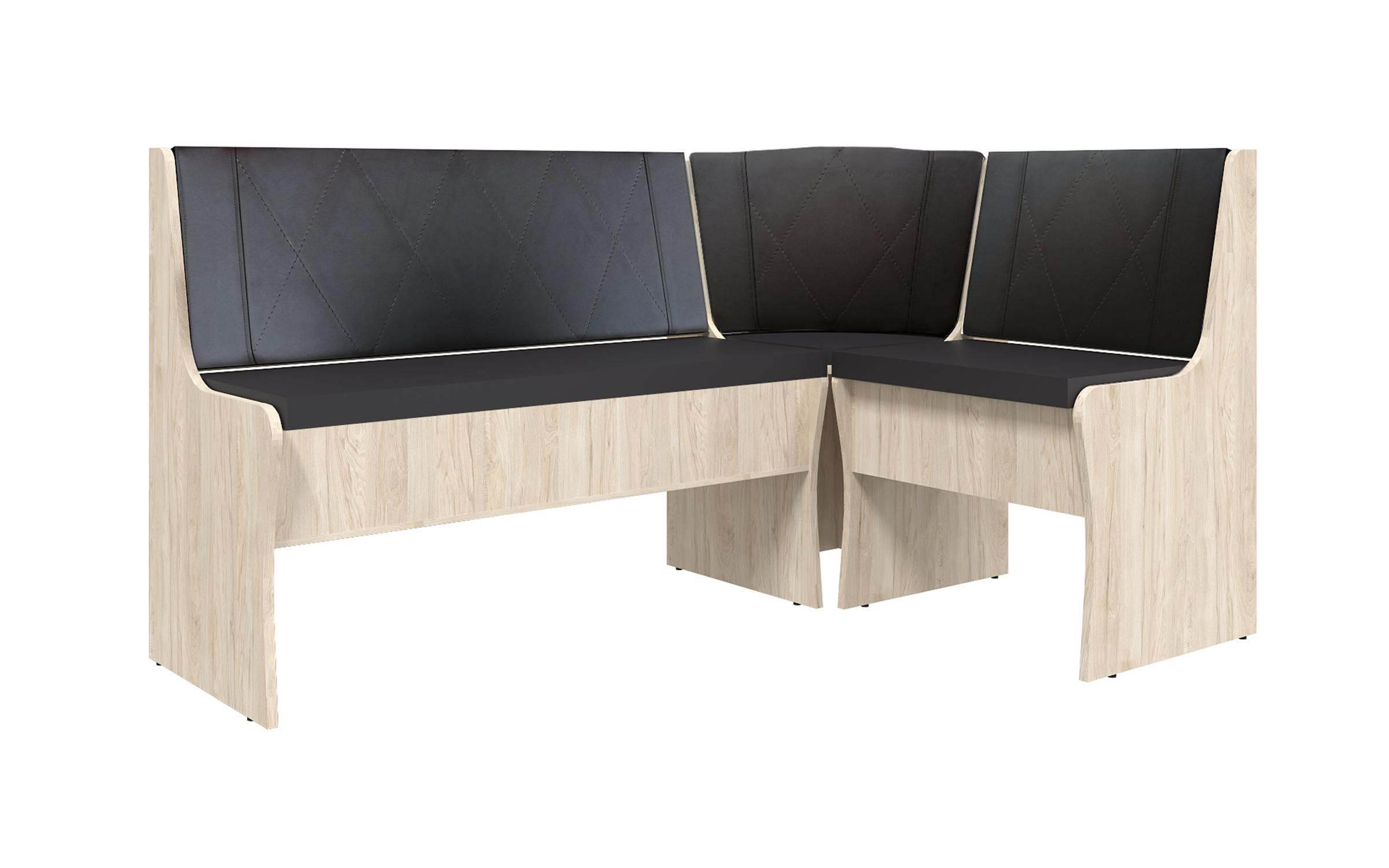 Coltar de bucatarie  Sonata, rockford deschis hickory + piele maro inchis  2