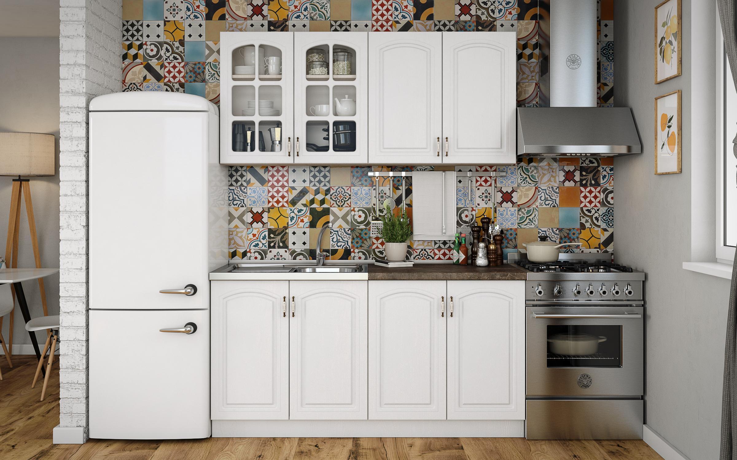 Bucatarie 1.6 metri Mirela K, textura alba  1