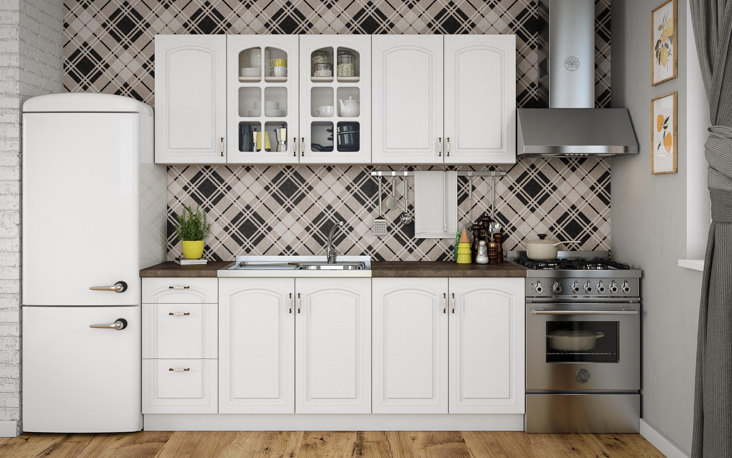 Bucatarie 2 metri Mirela K, textura alba  1