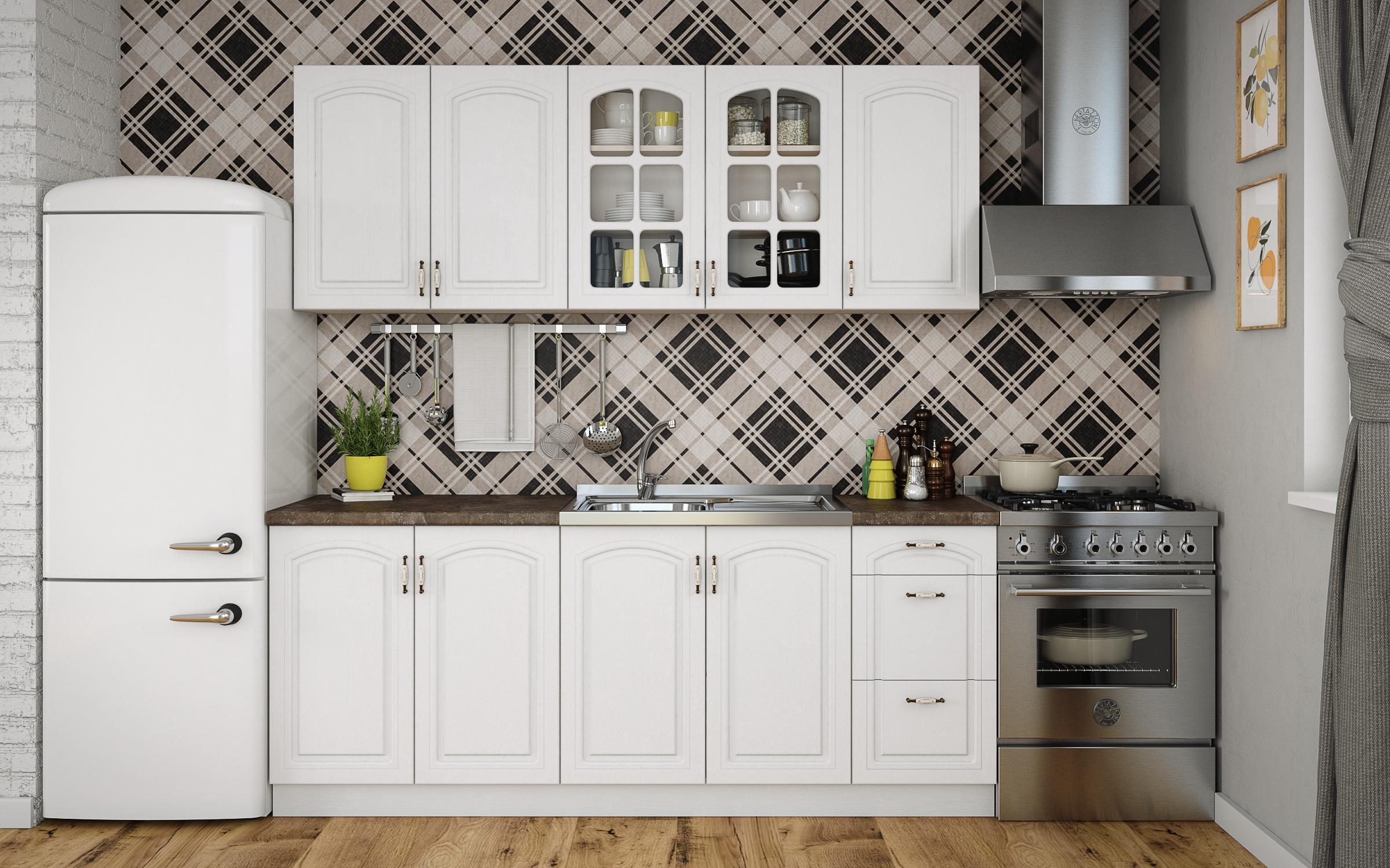 Bucatarie 2 metri Mirela K, textura alba  2