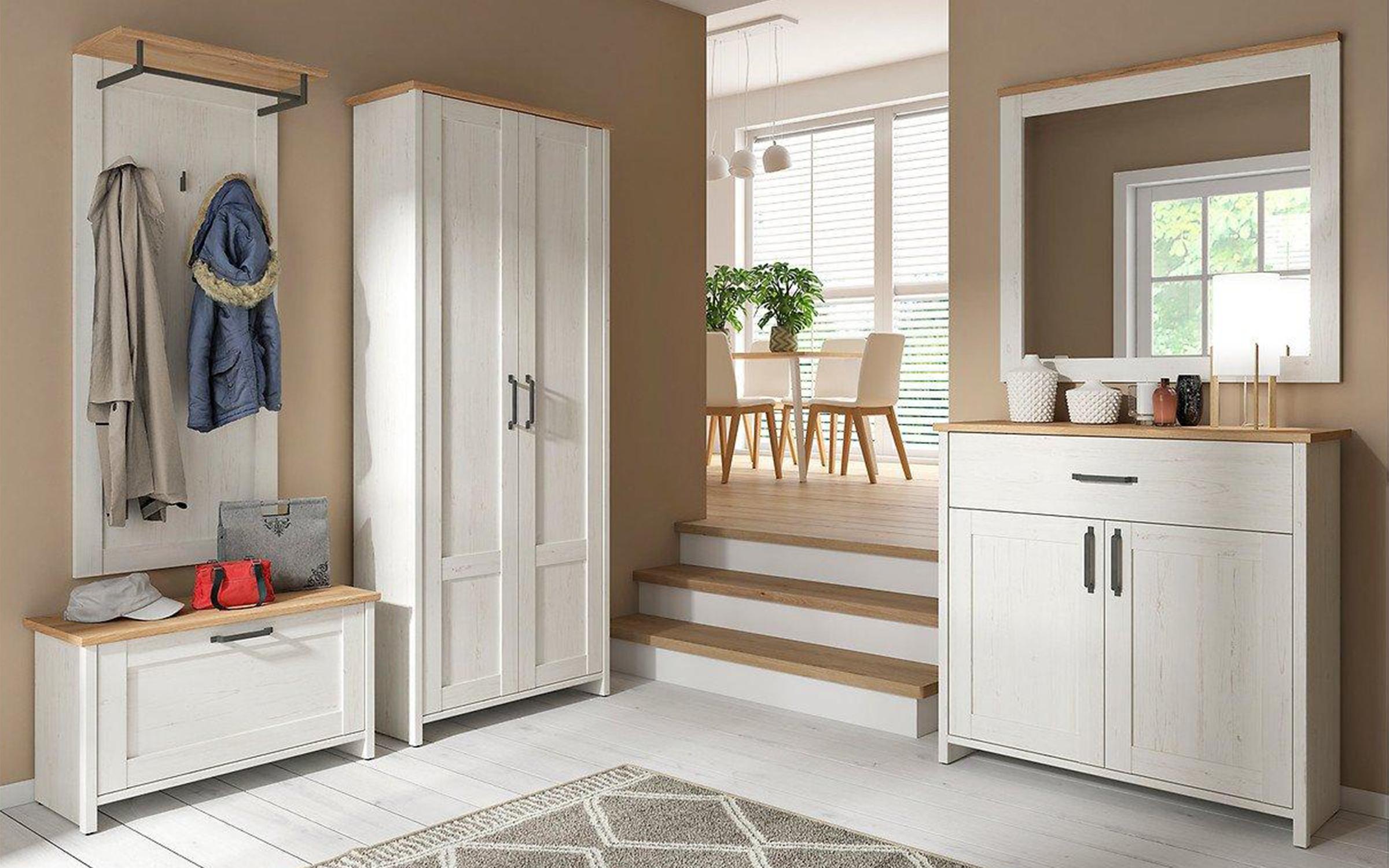 Cuier pentru hol Loxa, pin andersen + stejar grandson  3