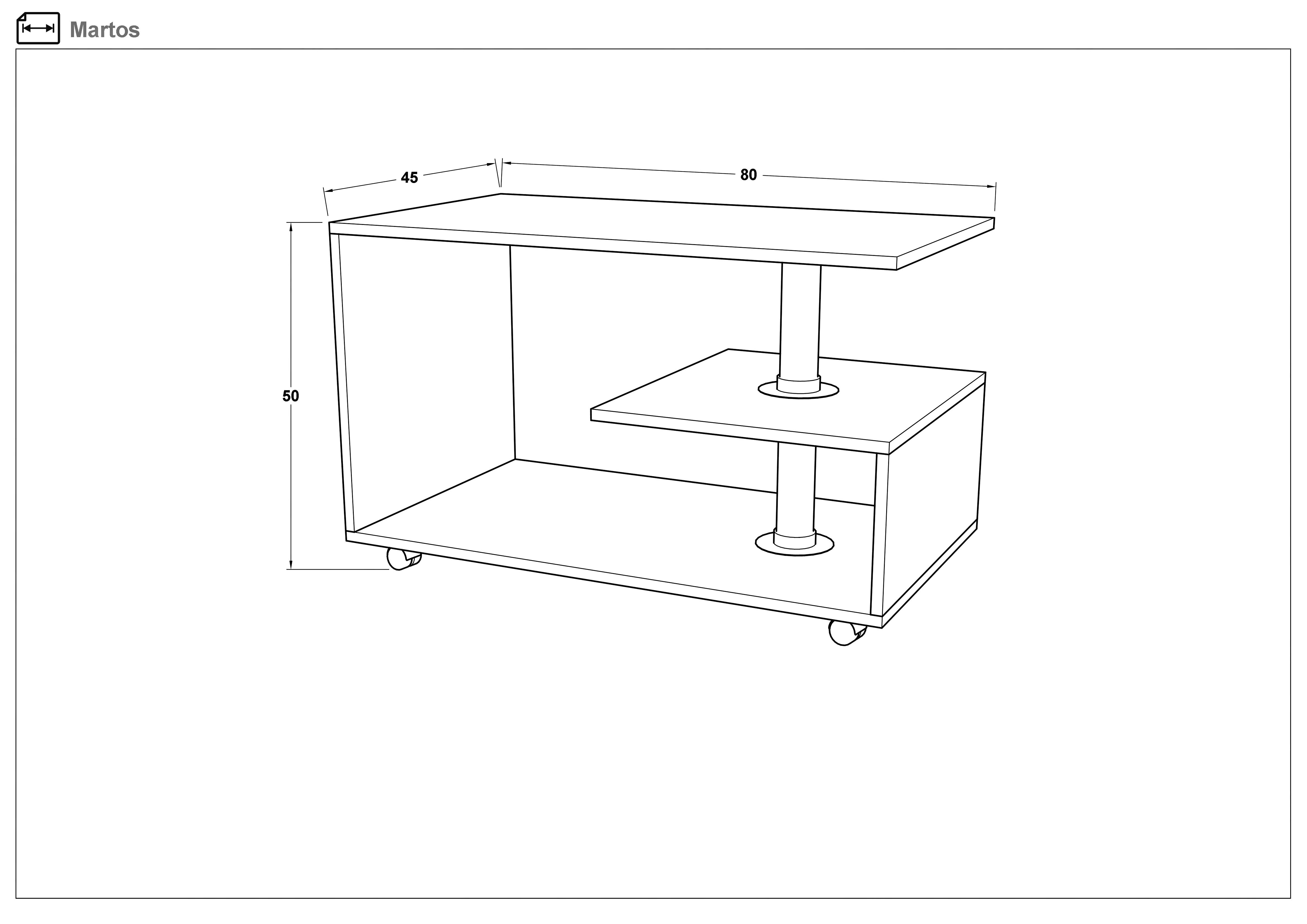 Masuta de cafea Martos, wenge magia  2