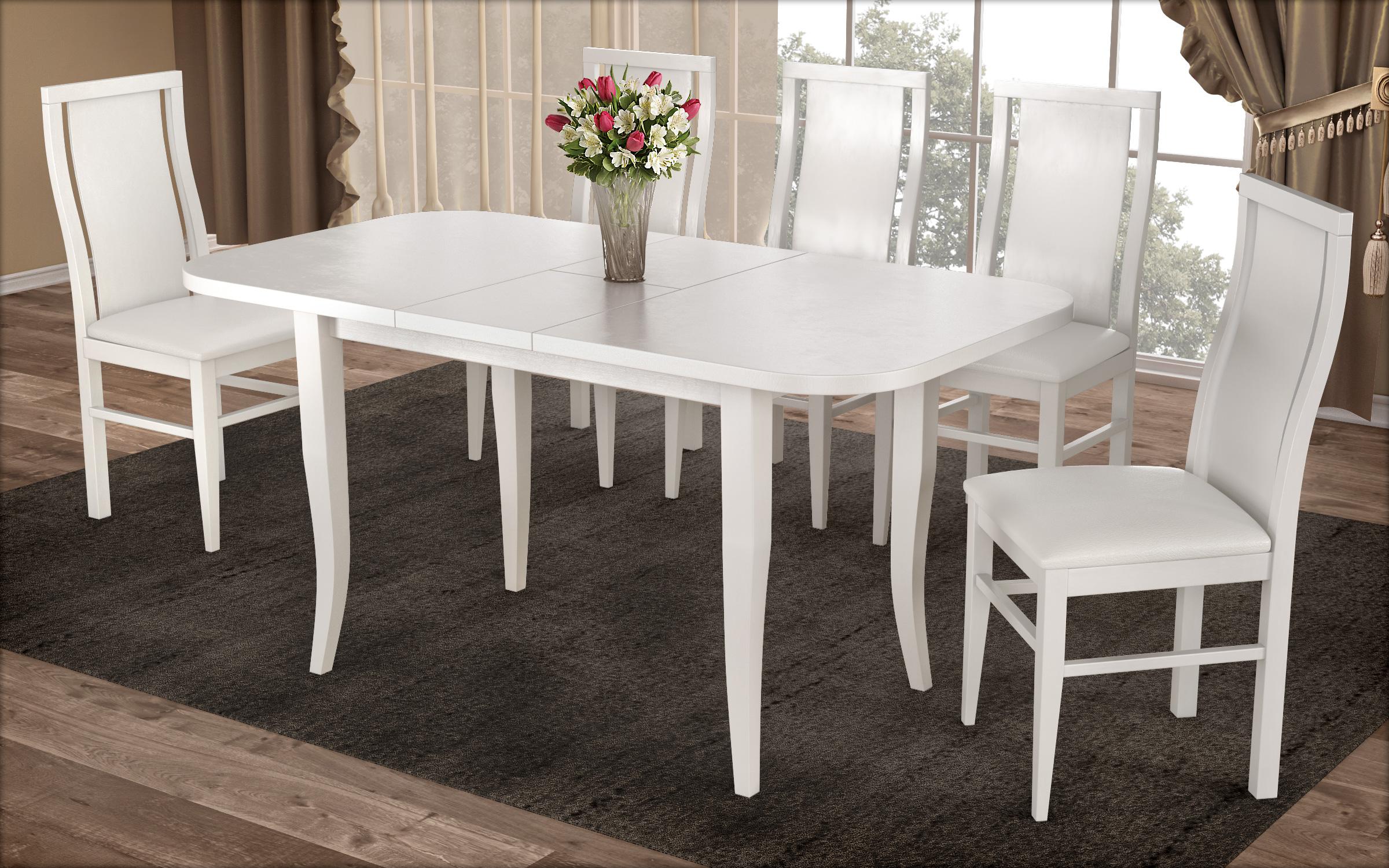 Masa dining Elinor /extensibila/, alba  1