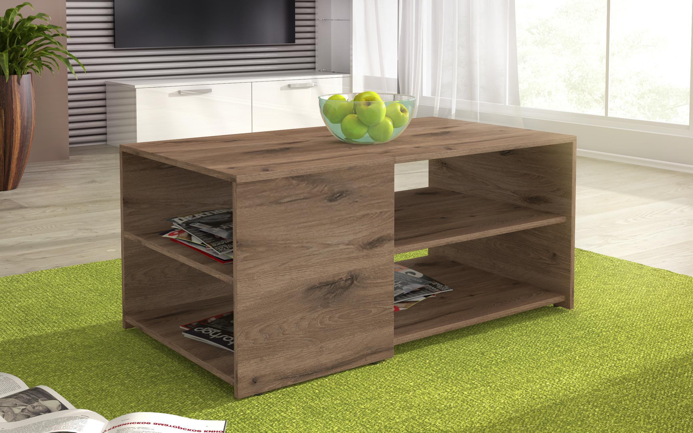 Set living Fini, bej deschis + stejar scandinav inchis + nisipiu mat  3