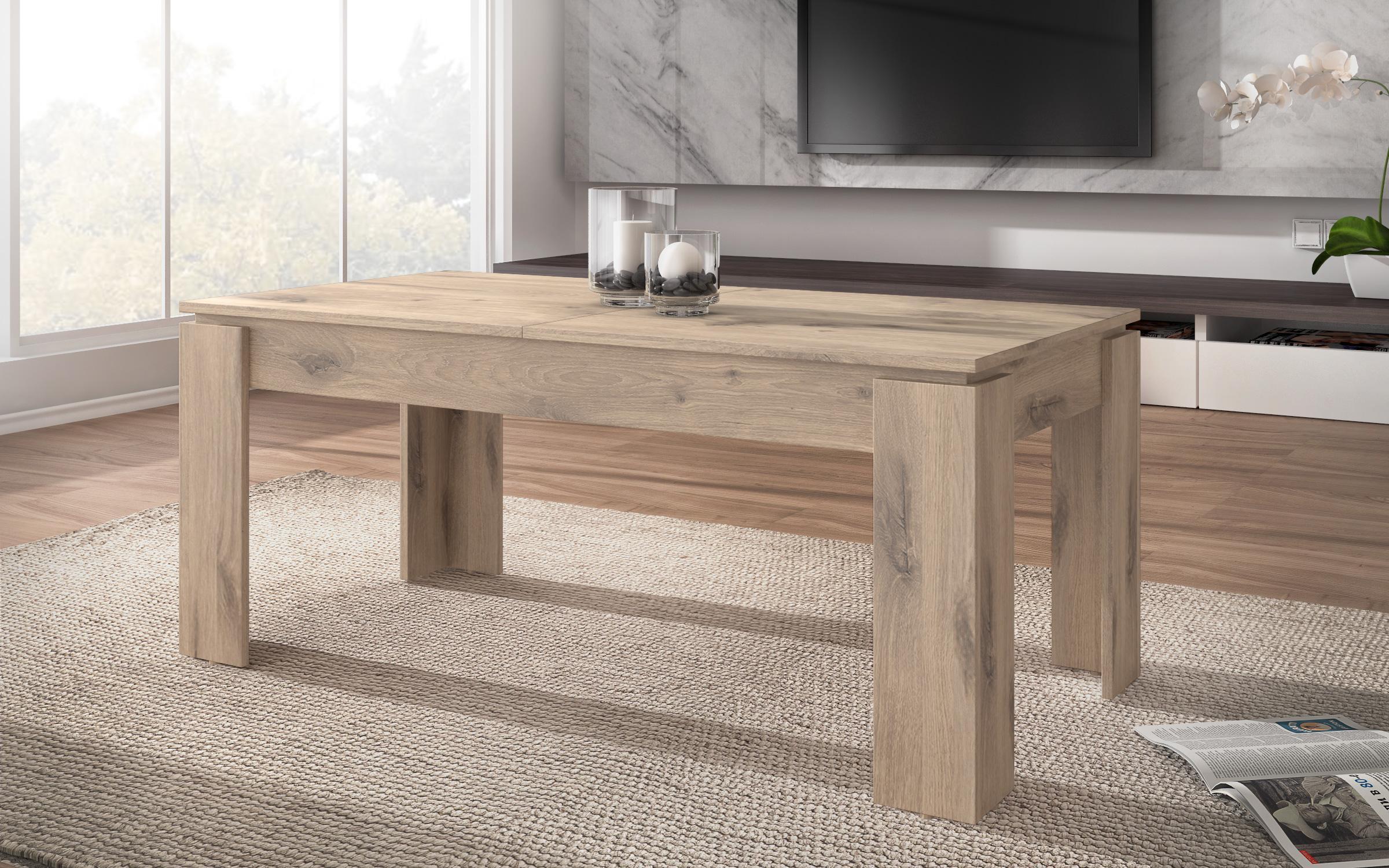 Masuta de cafea /extensibila/ Vitara, stejar scandinav deschis  1