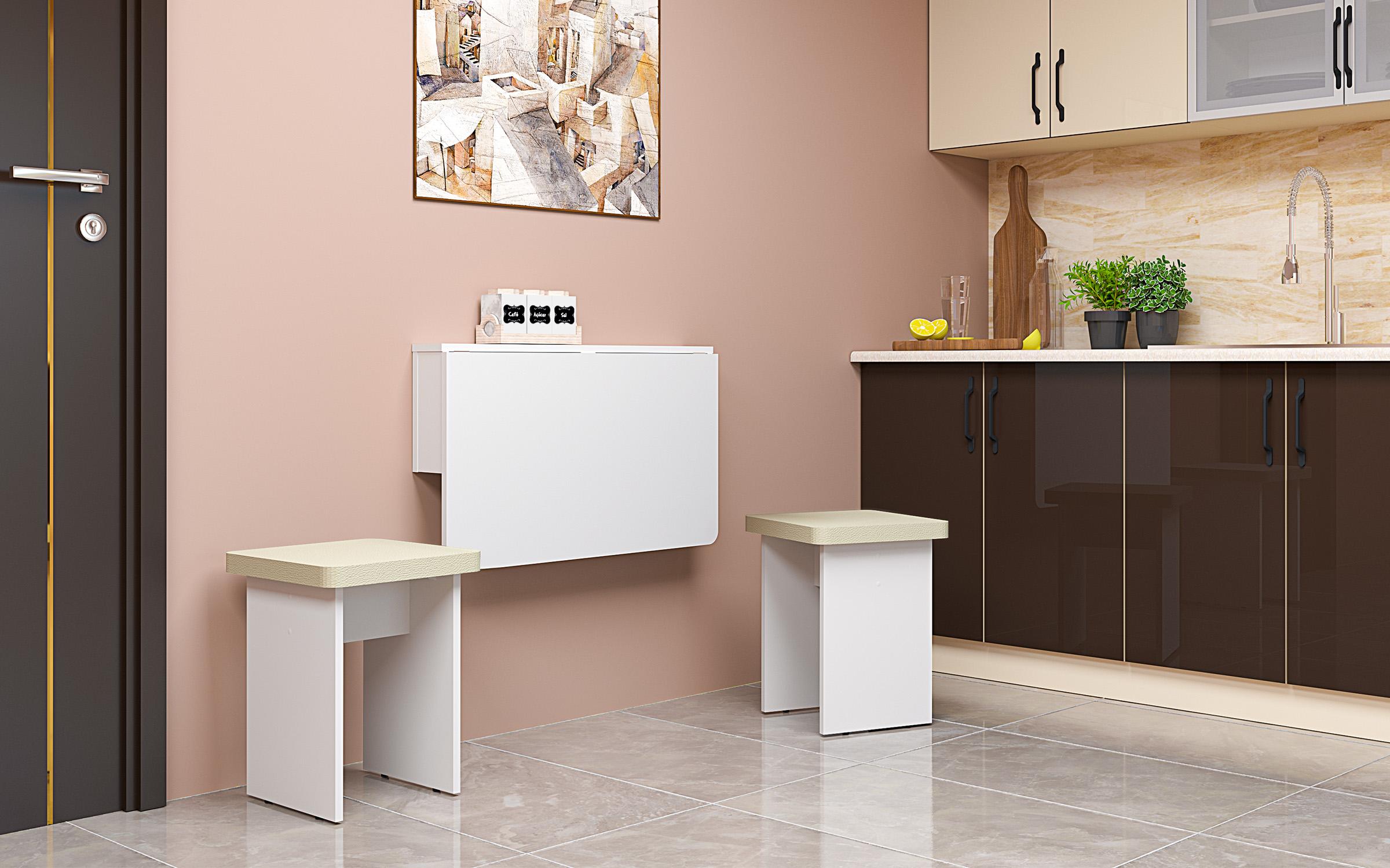 Masa pentru perete /pliabila/ Aspen, alb  2