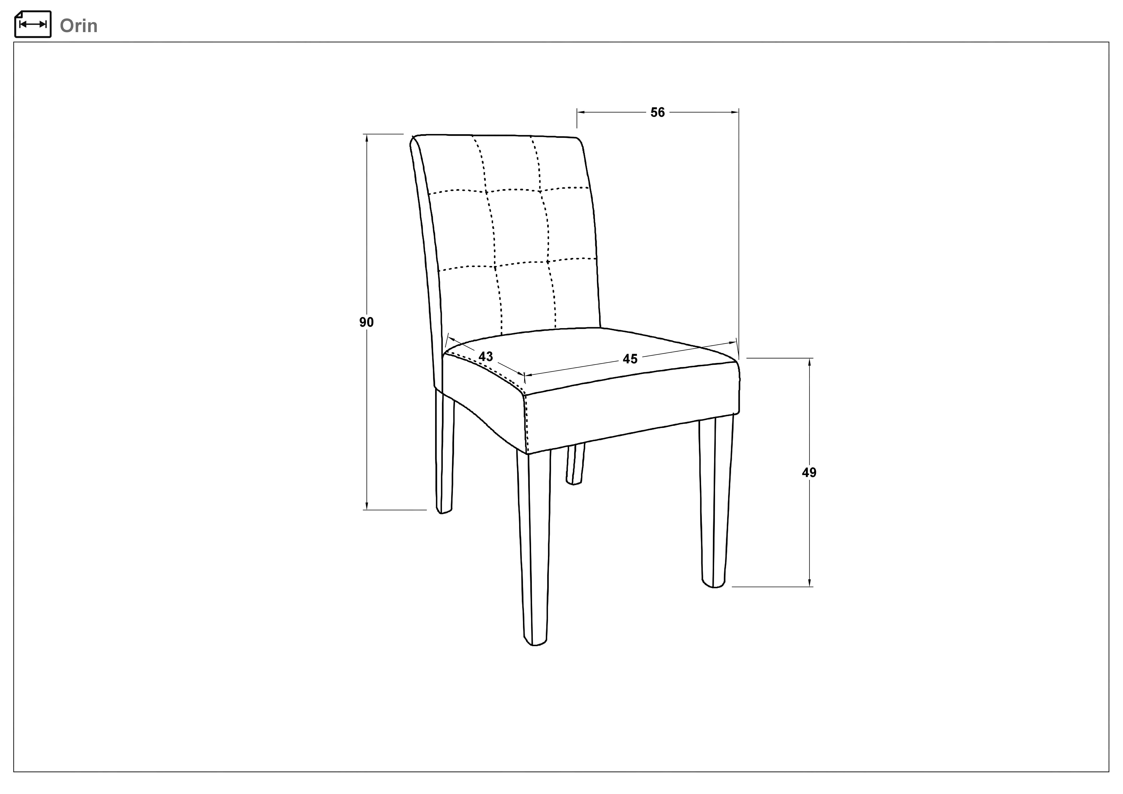 Scaun de masa Orin, gri  2