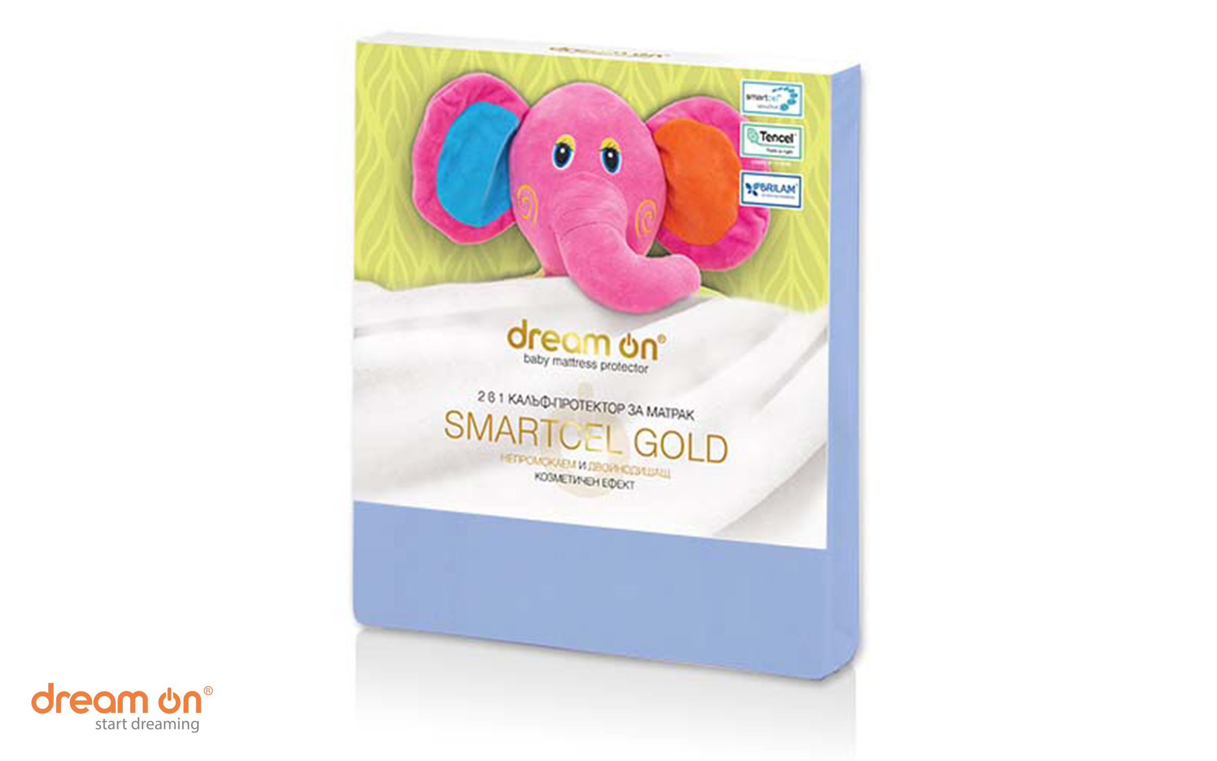 Protector pentru saltea 60/120 Smartcel Gold, gri deschis  2