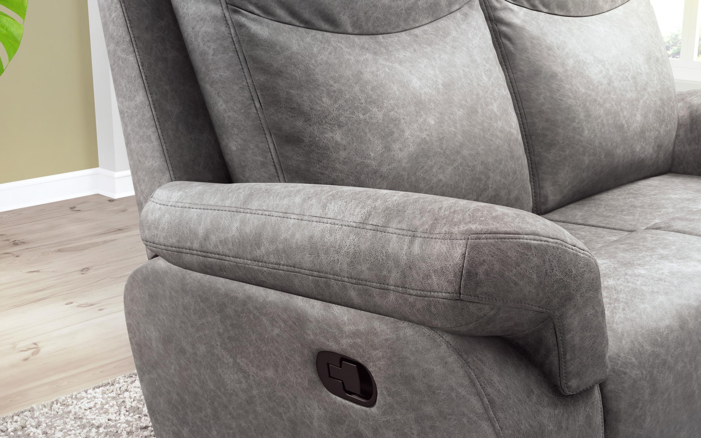 Recliner  Beluci, cu doua locuri/cu mecanism manual, gri  4