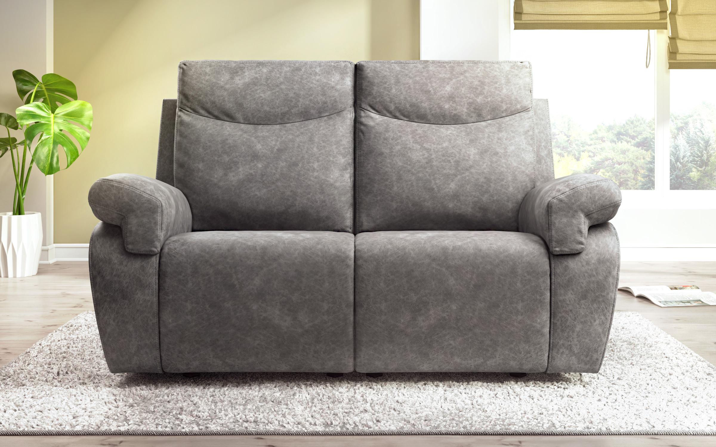 Recliner  Beluci, cu doua locuri/cu mecanism manual, gri  2
