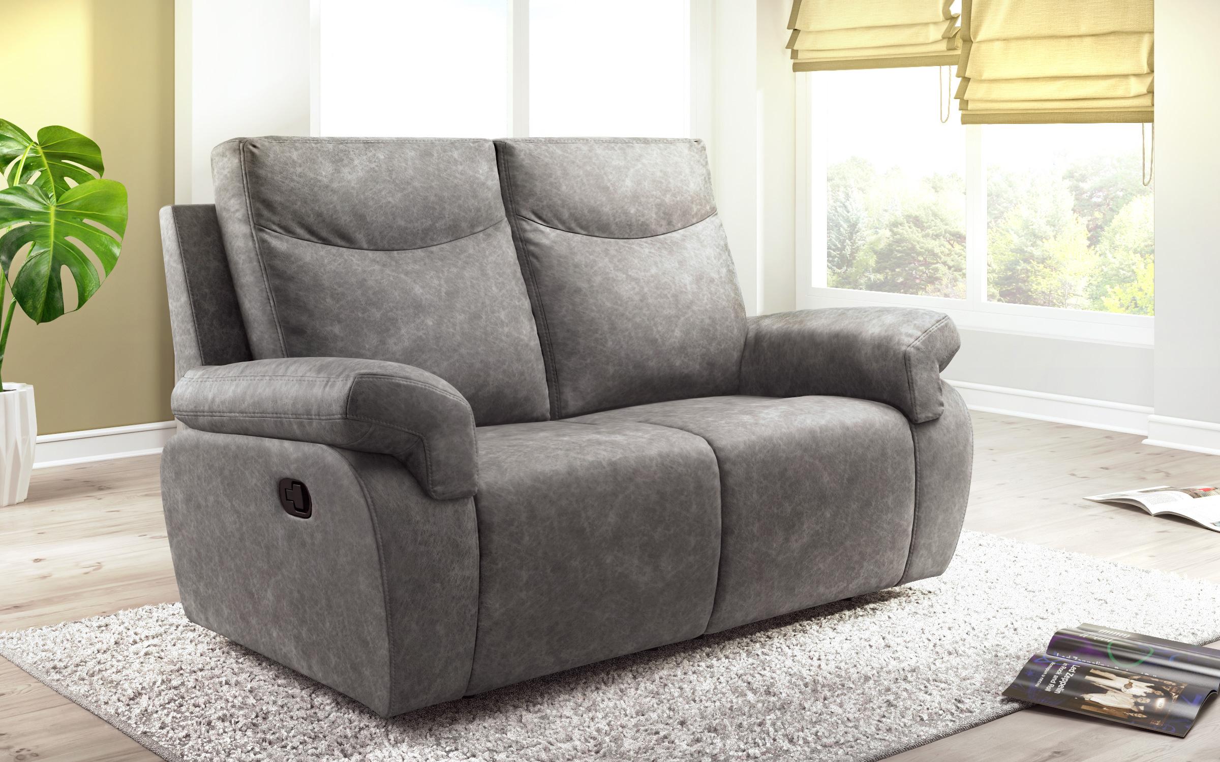 Recliner  Beluci, cu doua locuri/cu mecanism manual, gri  1