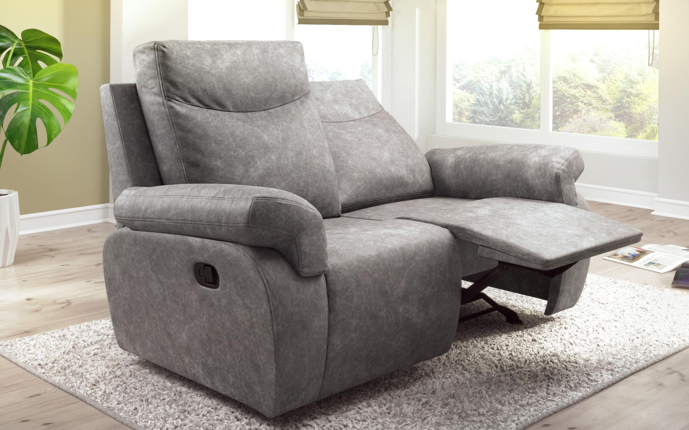 Recliner  Beluci, cu doua locuri/cu mecanism manual, gri  5