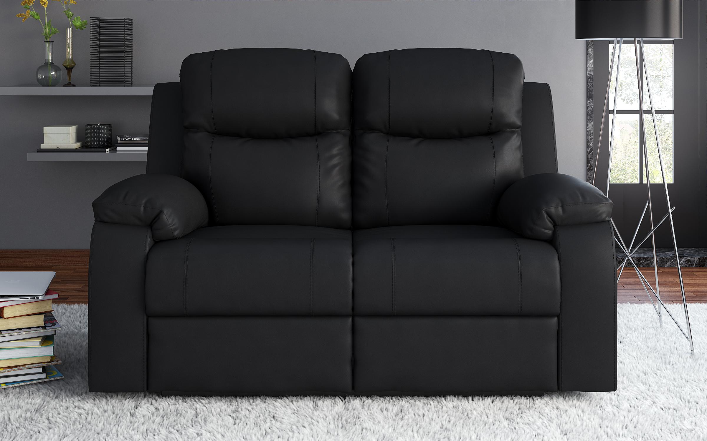 Recliner Dream, cu doua locuri,cu mecanism manual, negru  2