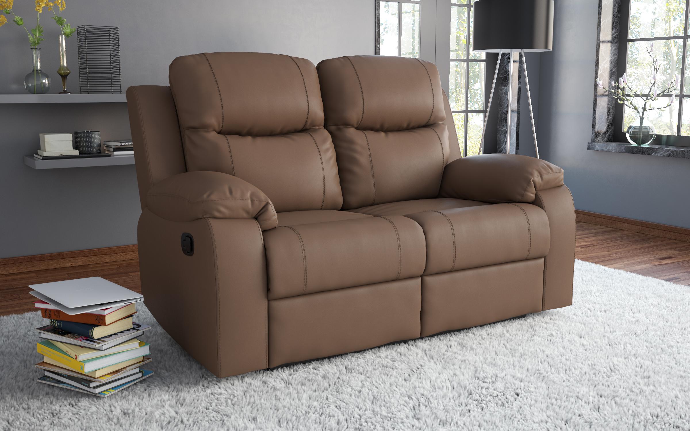 Recliner Dream, cu doua locuri/cu mecanism manual, maro  1