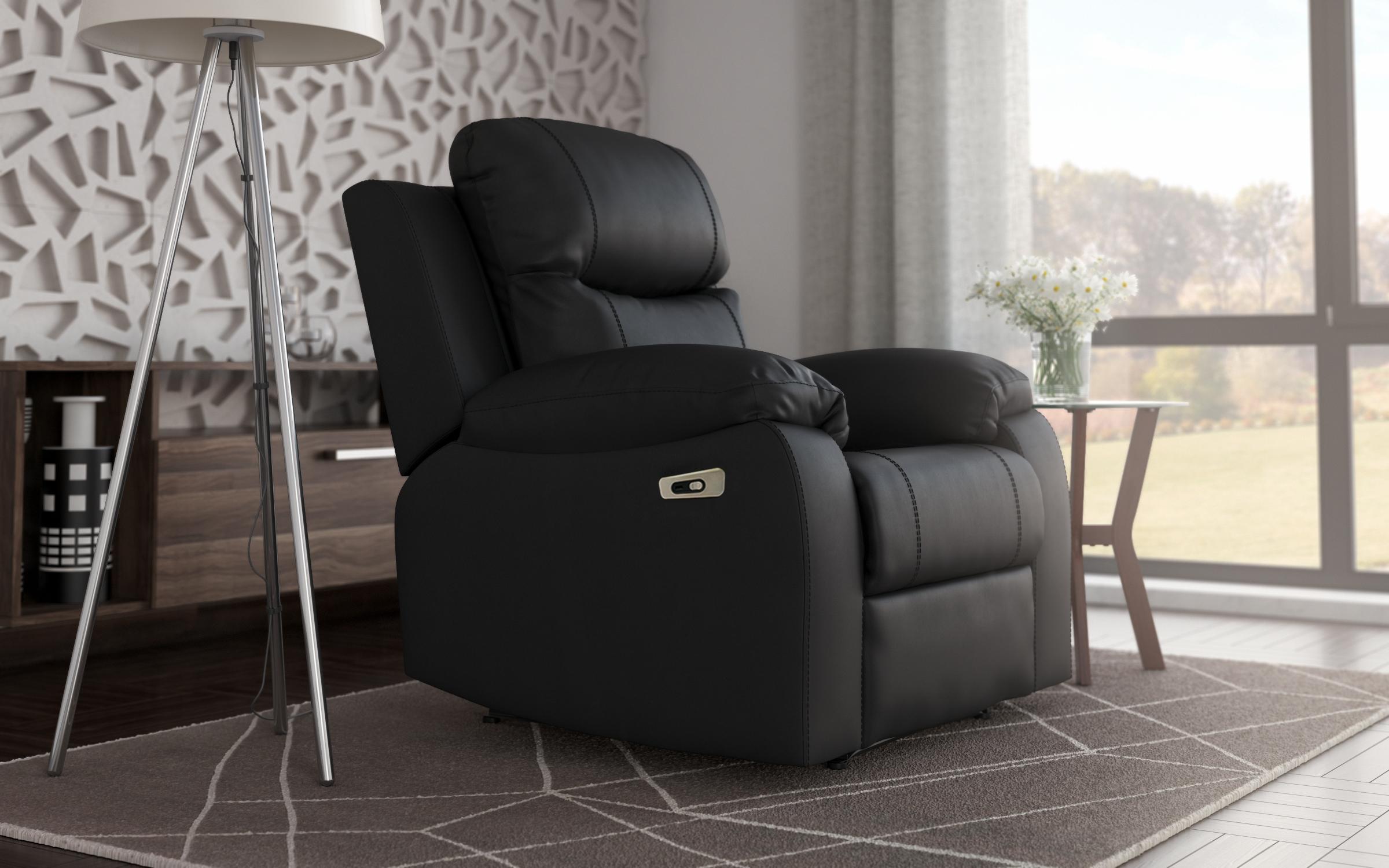 Recliner Dream fotoliu + mecanism electric, negru  3