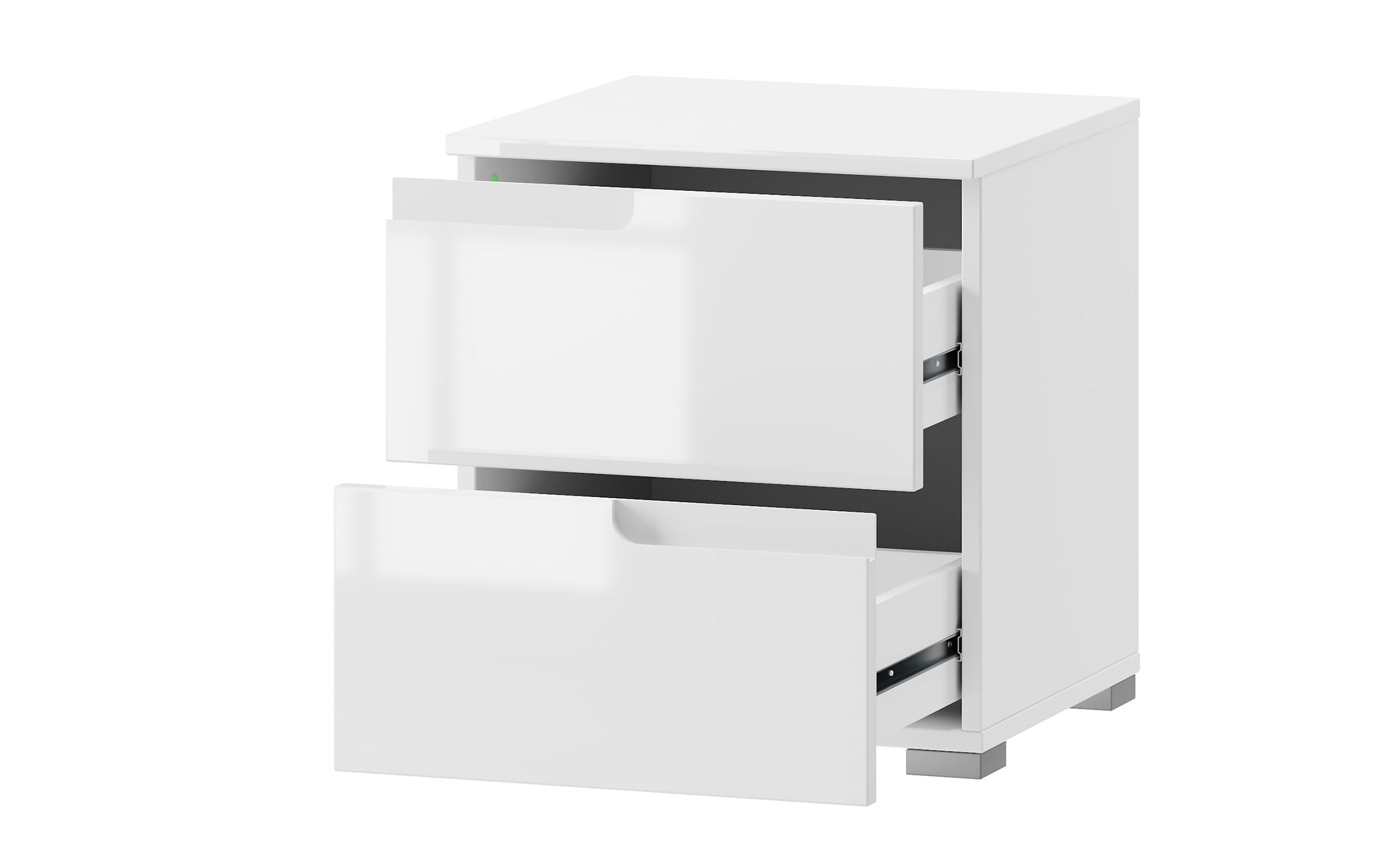 Noptiera Selene, alb + alb lucios  2