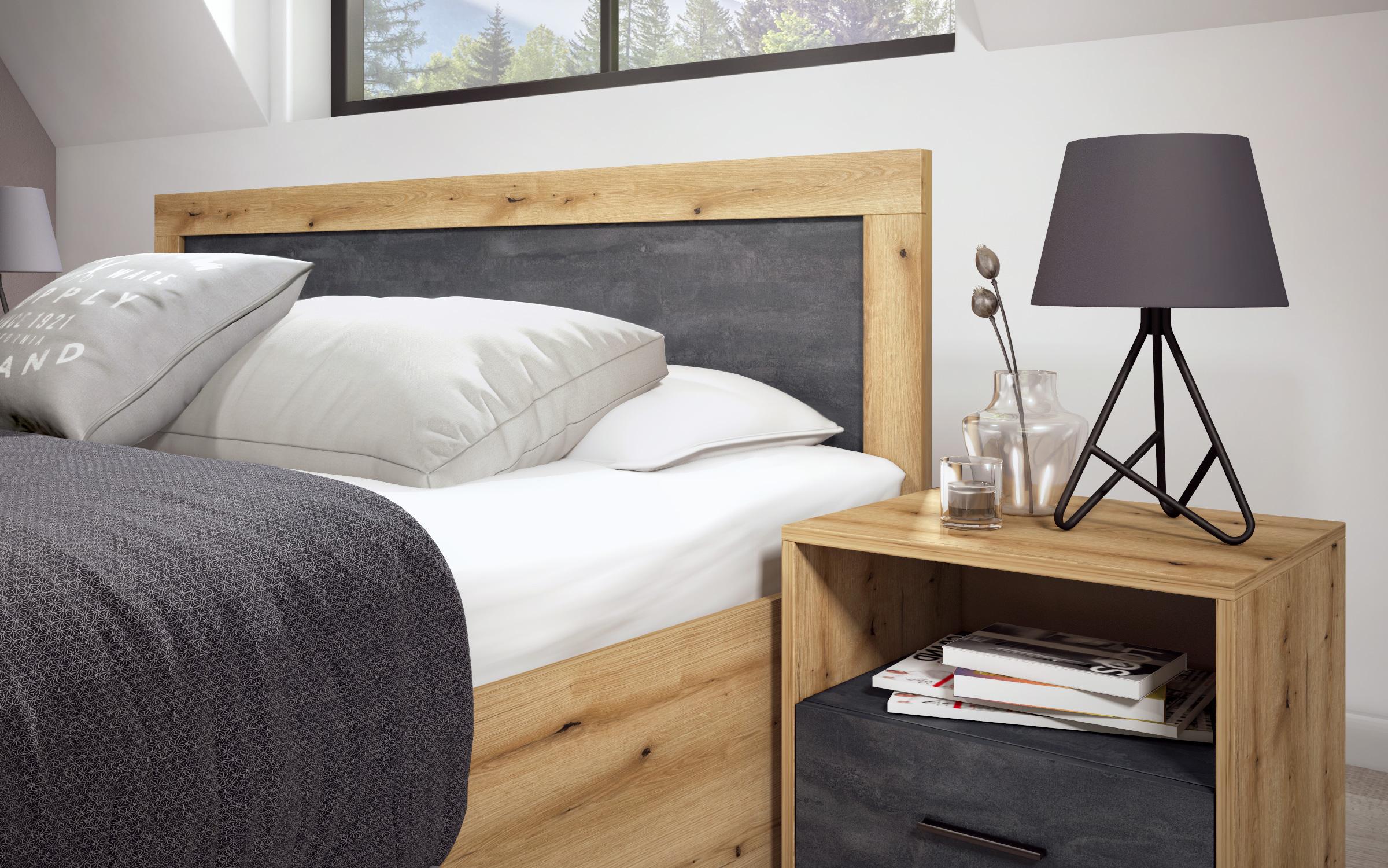 Set dormitor 160/200 Philadelphia, stejar evoc + Magma  4