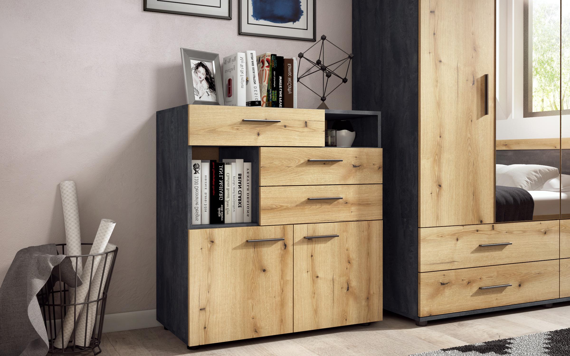 Set dormitor 160/200 Philadelphia, stejar evoc + Magma  6