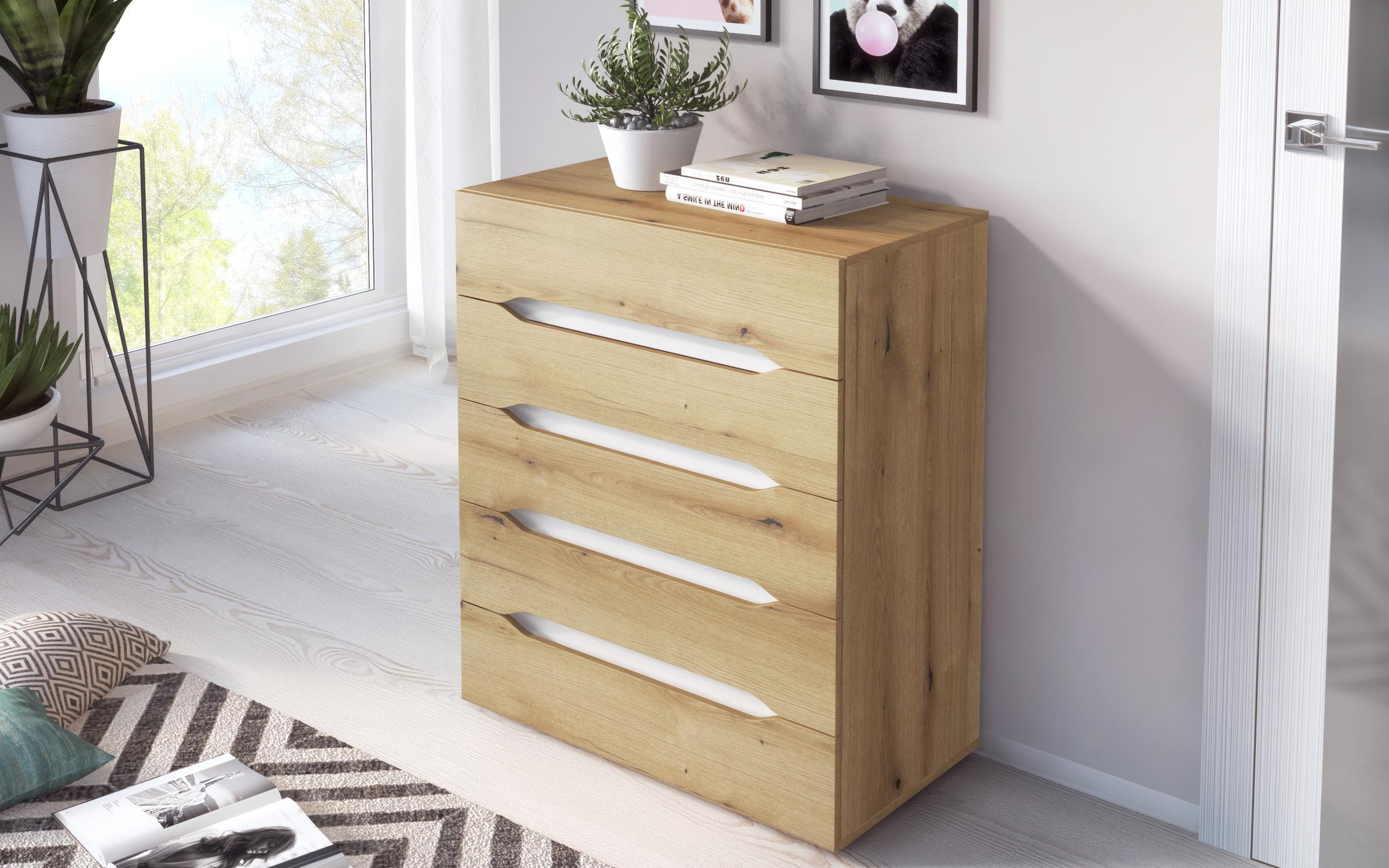 Comoda Evan, stejar evoc + Silk  3
