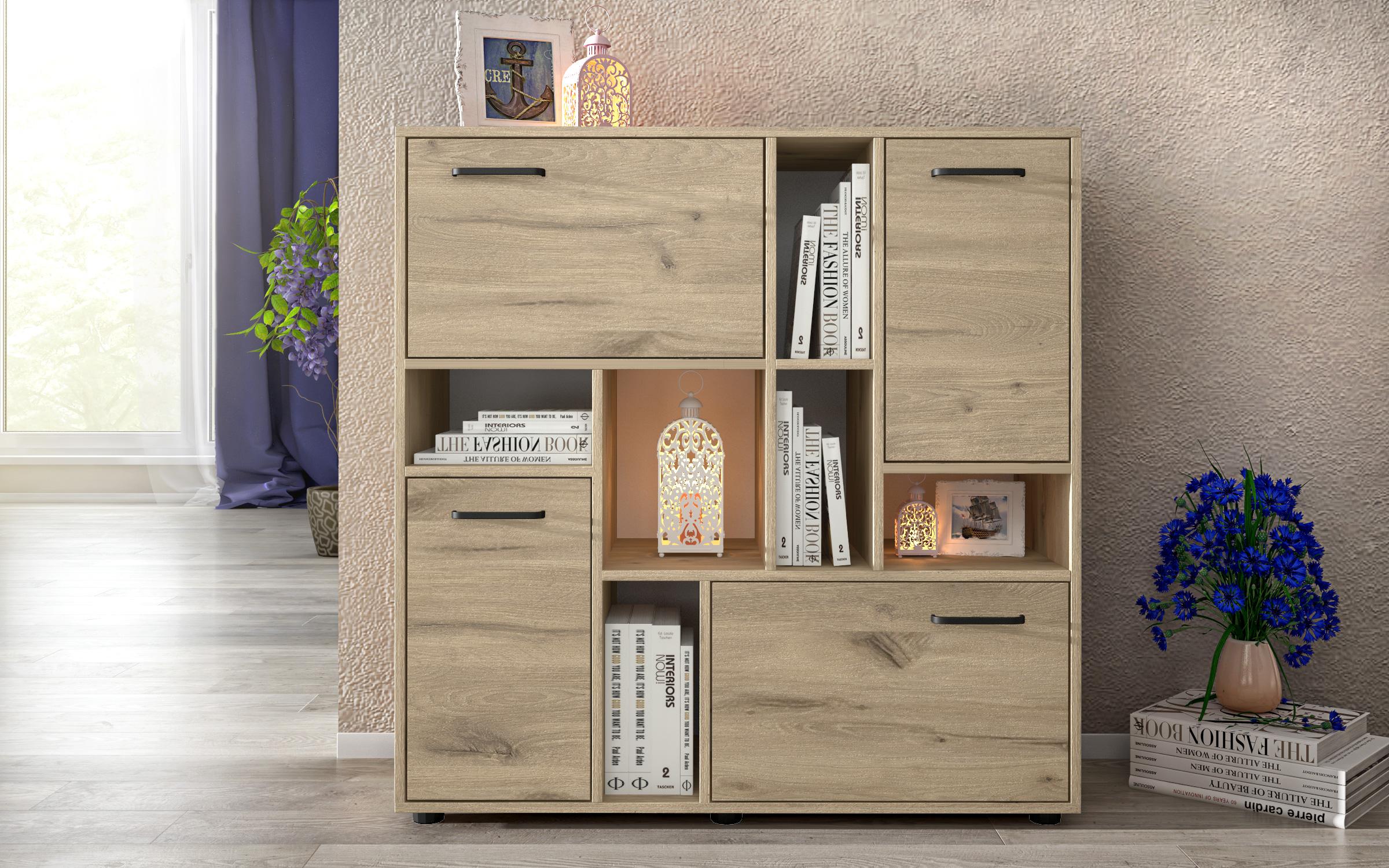 Comoda Leonardo, stejar scandinav deschis 3