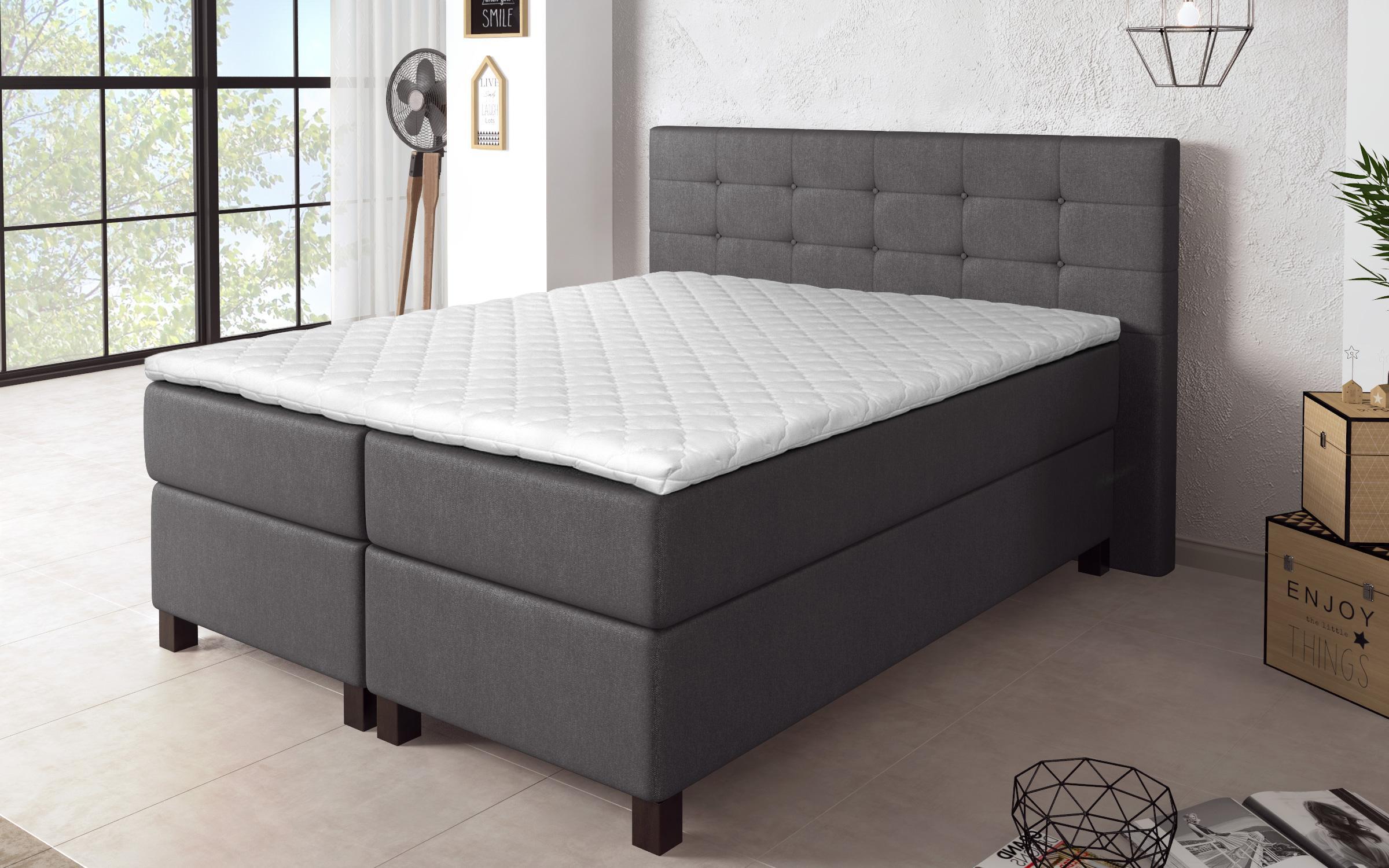 Pat dublu Antara Boxspring, gri  6