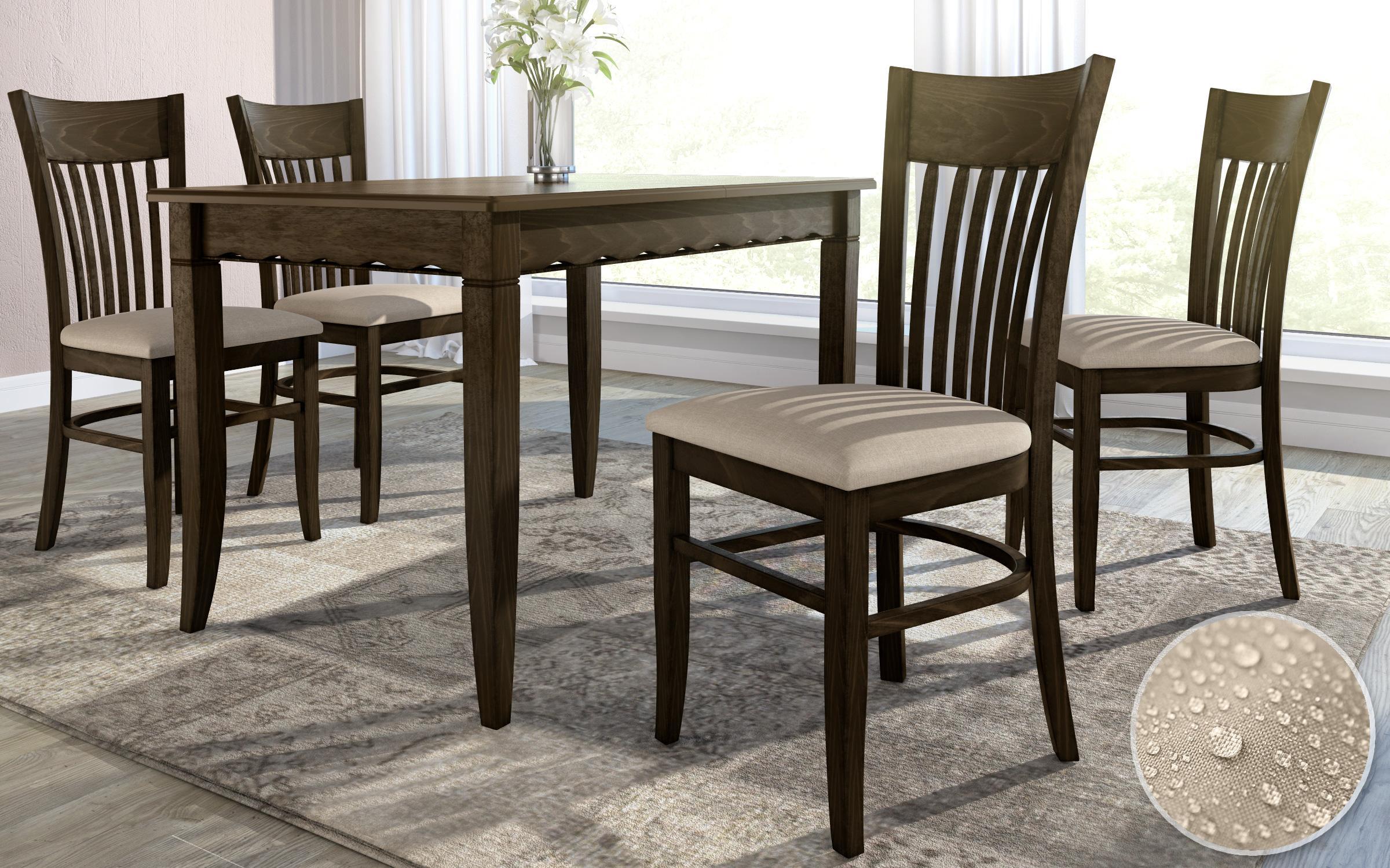 Scaun de masa Alvaro Lux, nuc inchis cu sezut bej deschis  1