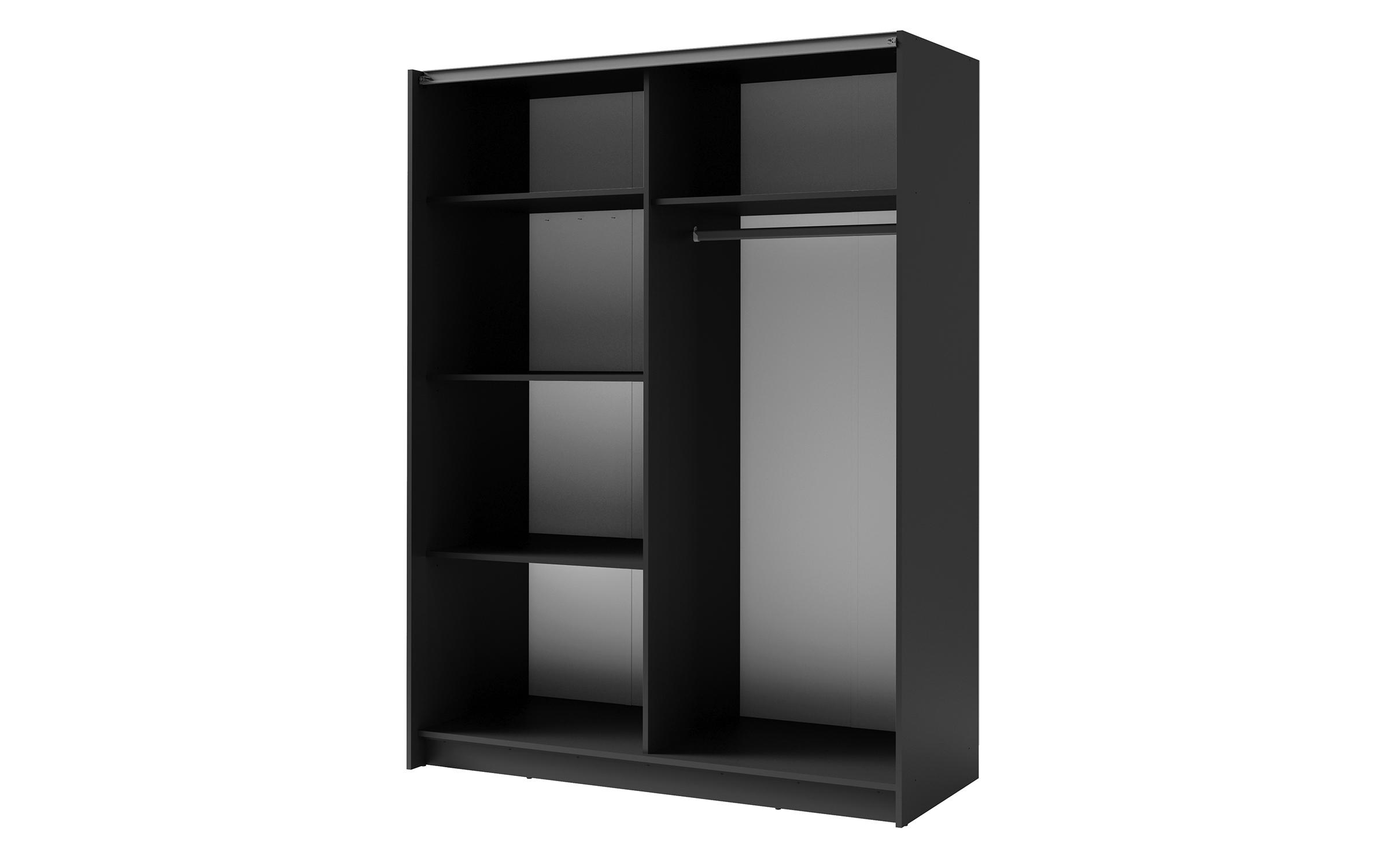 Dulap cu usi glisante Ties 150 II, gri grafit  3