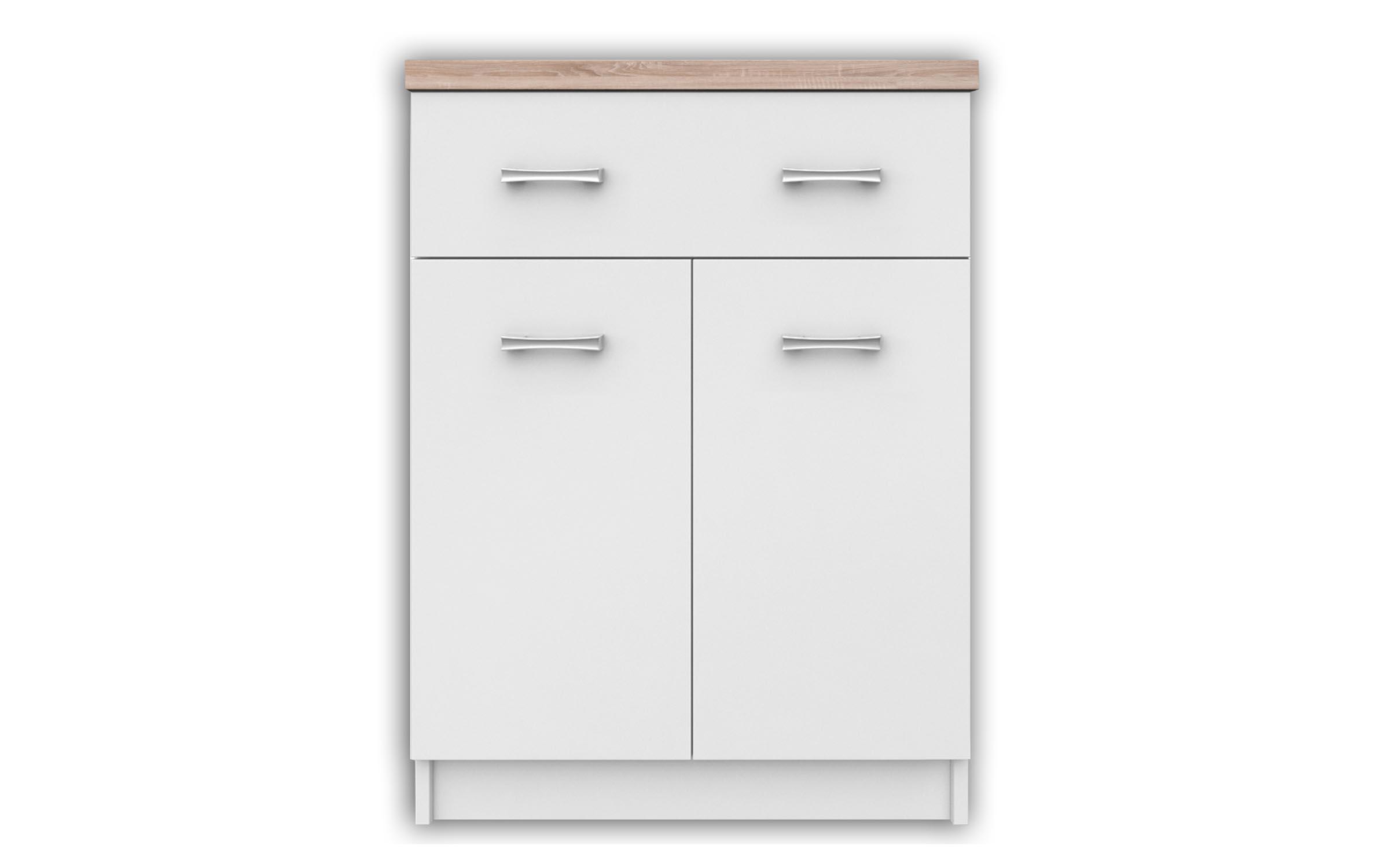 Comoda Mix 2, alb + stejar sonoma  1