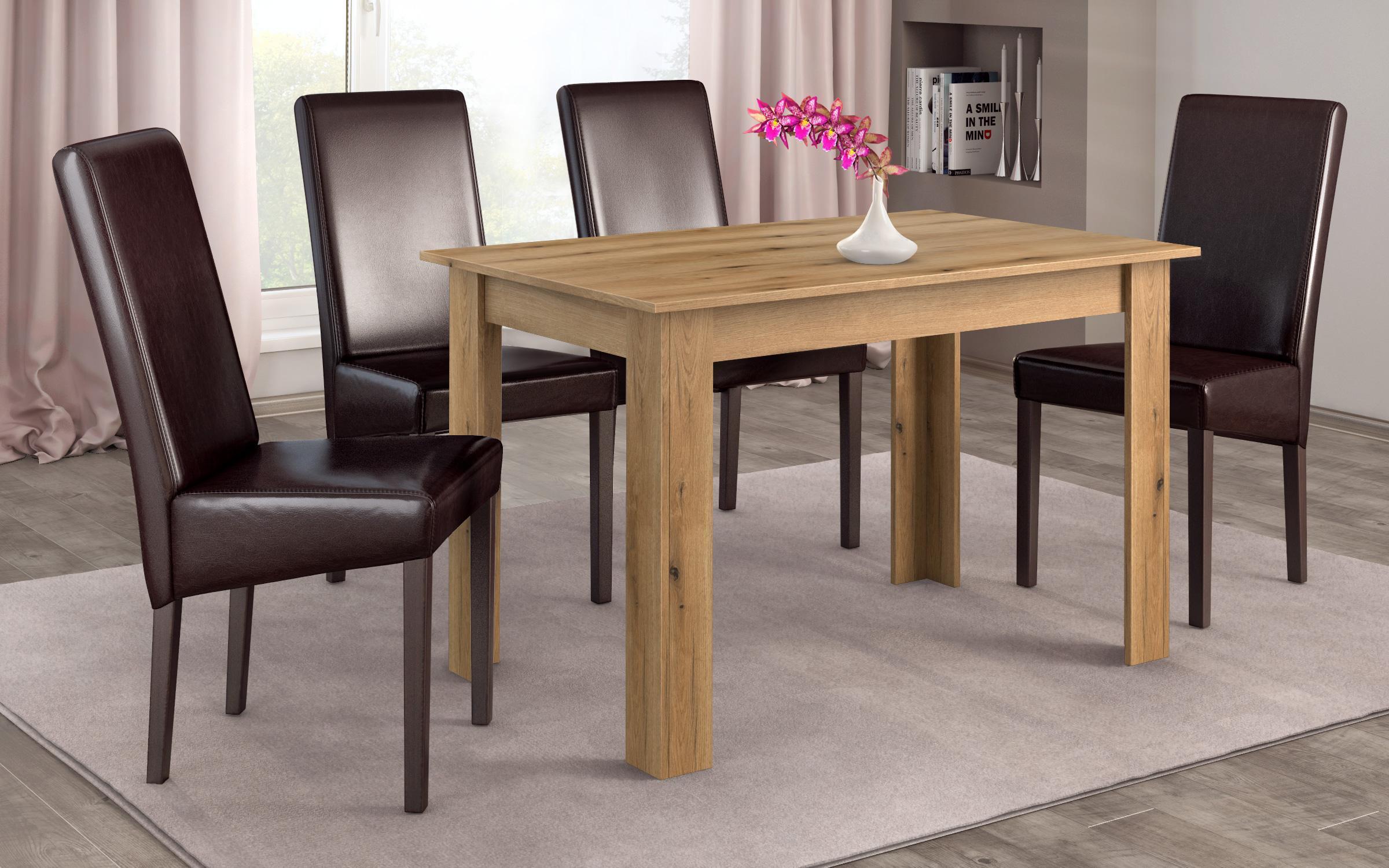 Set de bucatarie Ferero, negru lucios + stejar evoc + piele wenge  3