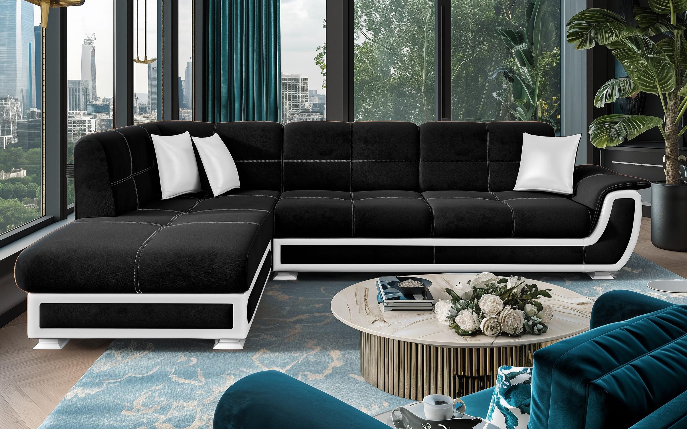 Coltar extensibil + mecanism click- clack Princess II, negru + piele alba  1