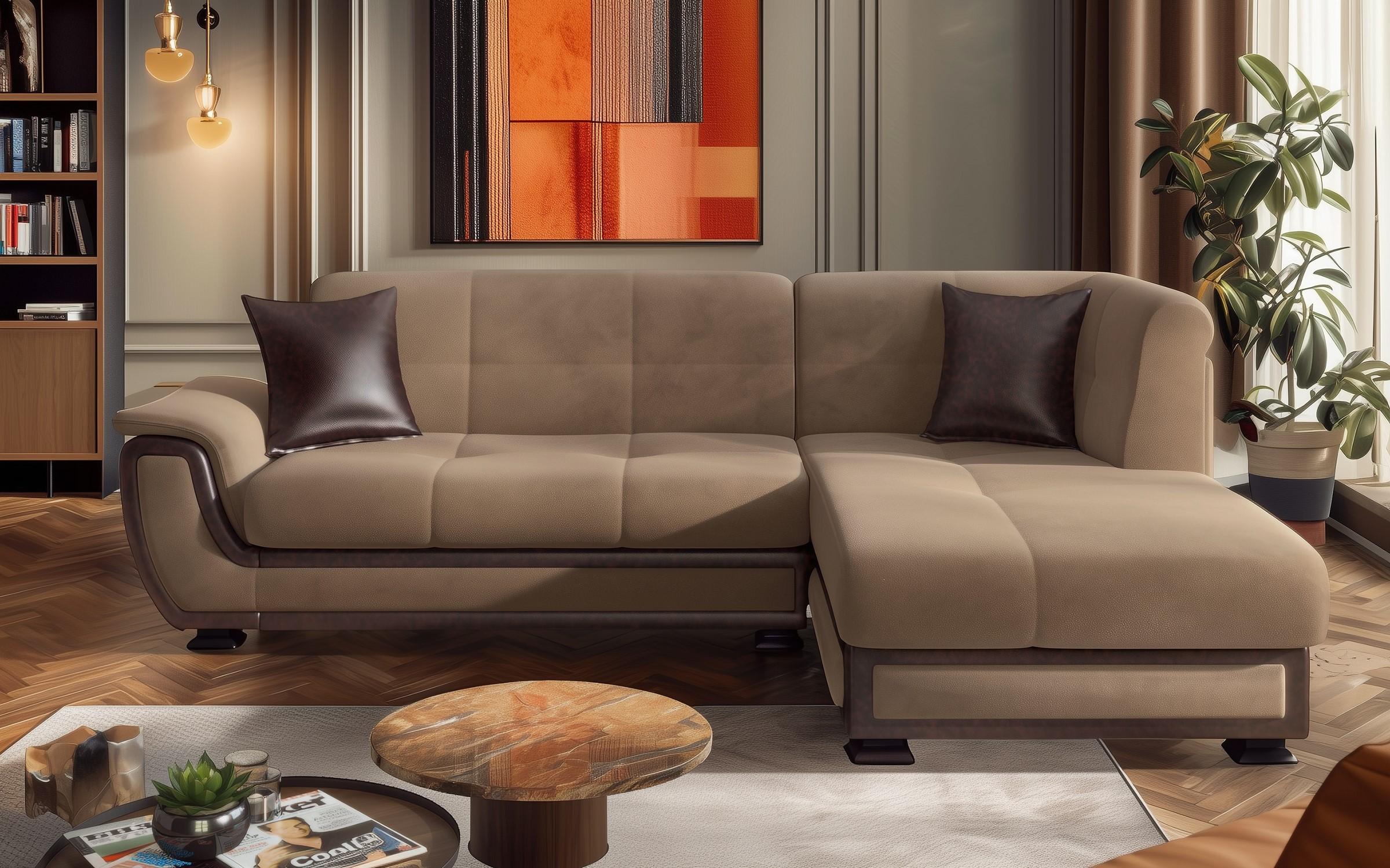 Coltar extensibil + mecanism click- clack Princess S II, maro deschis + piele maro  10