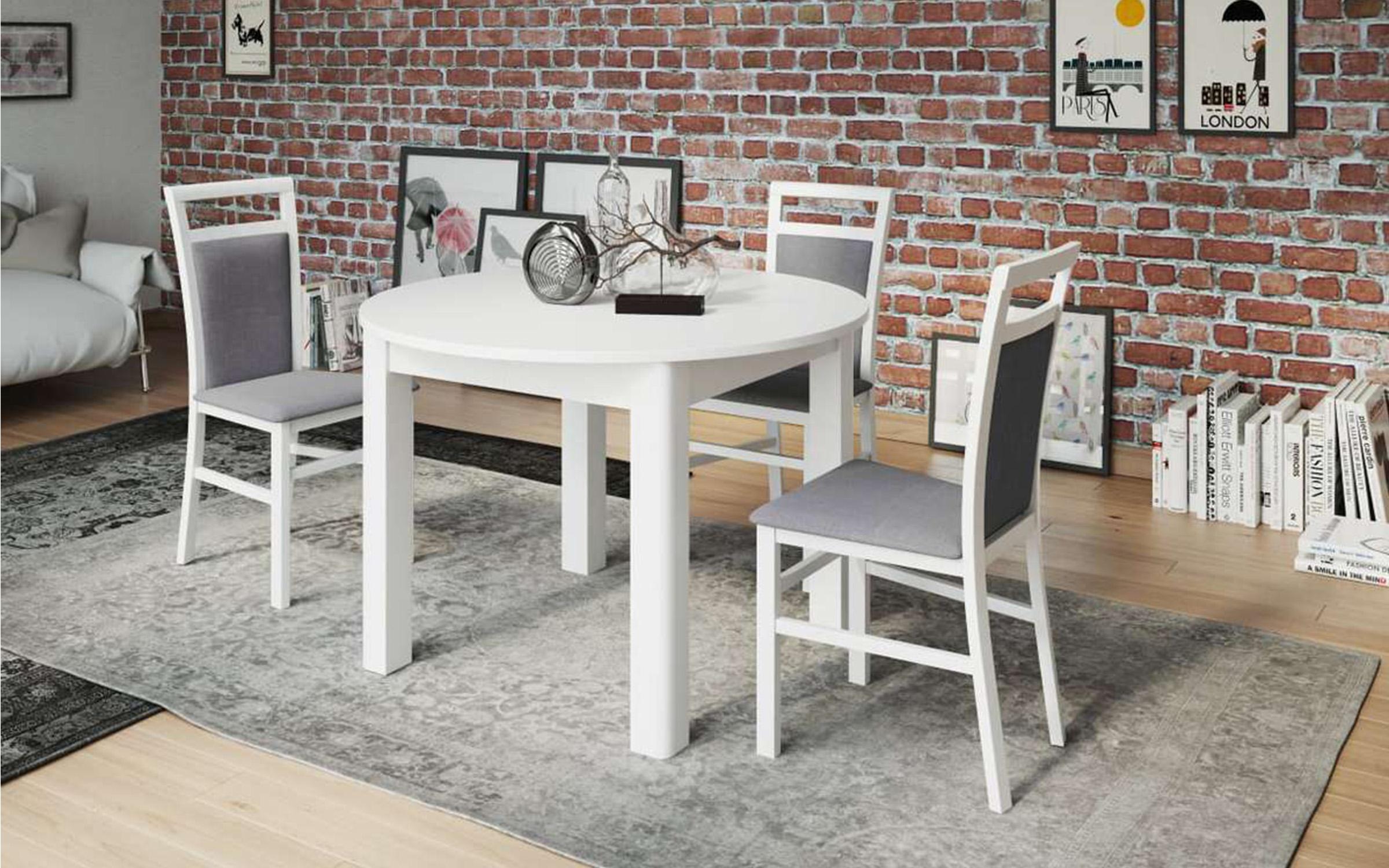Masa dining Uran, alb mat  2