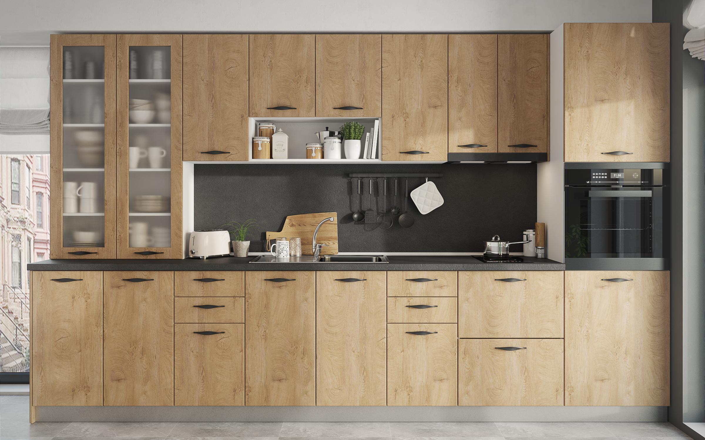 Usa pentru electrocasnice Simon 48, stejar classic  2