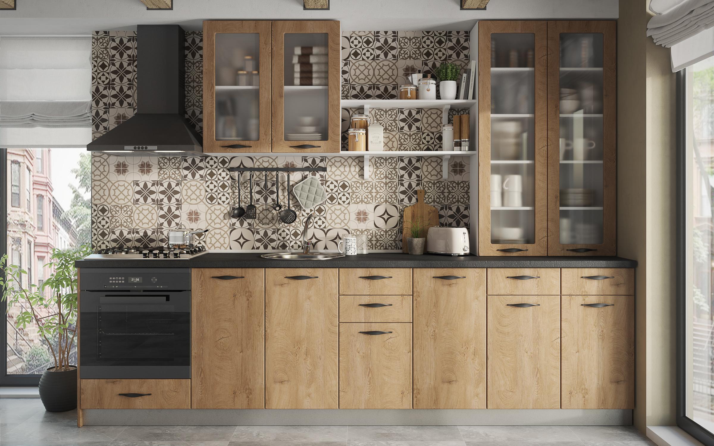 Usa pentru masina de spalat vase Simon 47, stejar classic  2